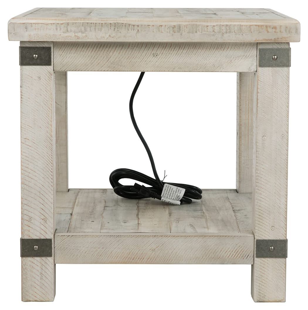 Carynhurst - Rectangular End Table - White Wash Gray - Image 2