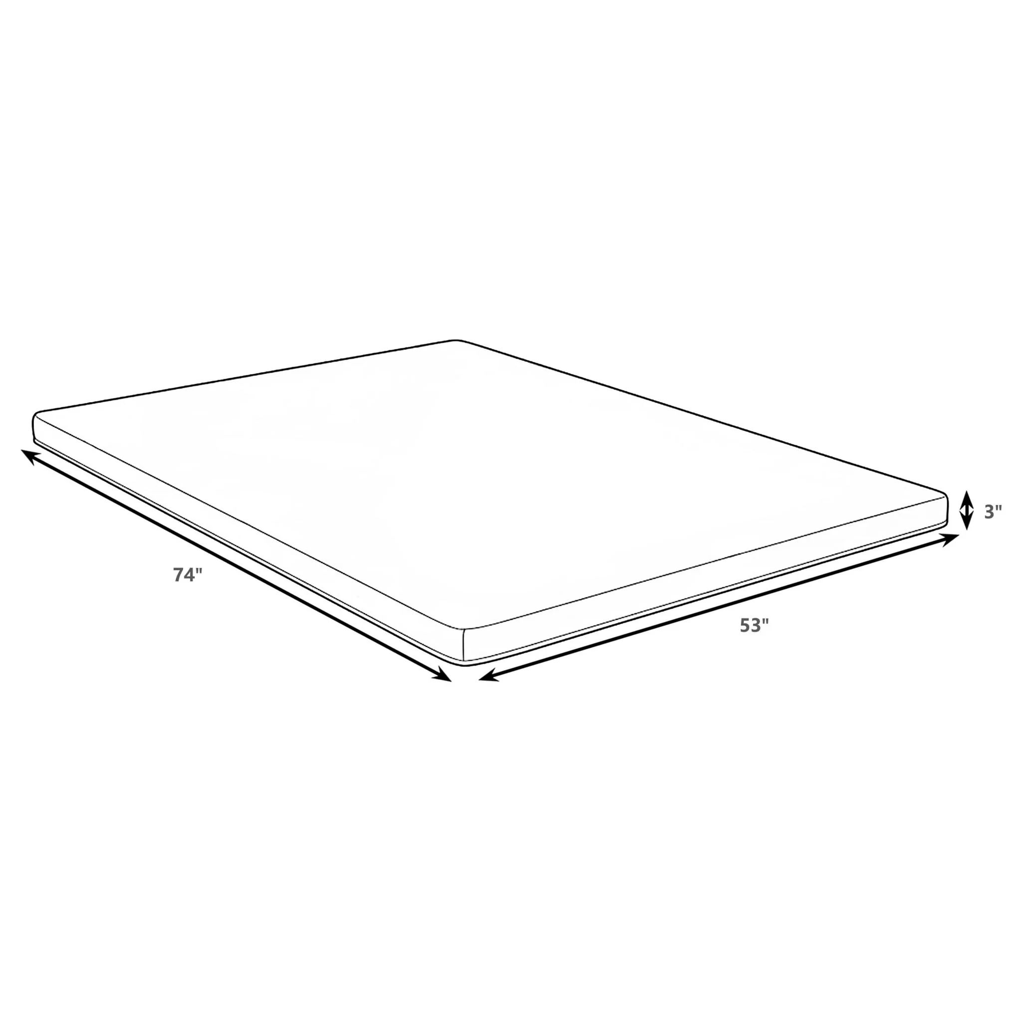 Cascade 3-inch Full Cool Memory Foam Mattress Topper - Image 4