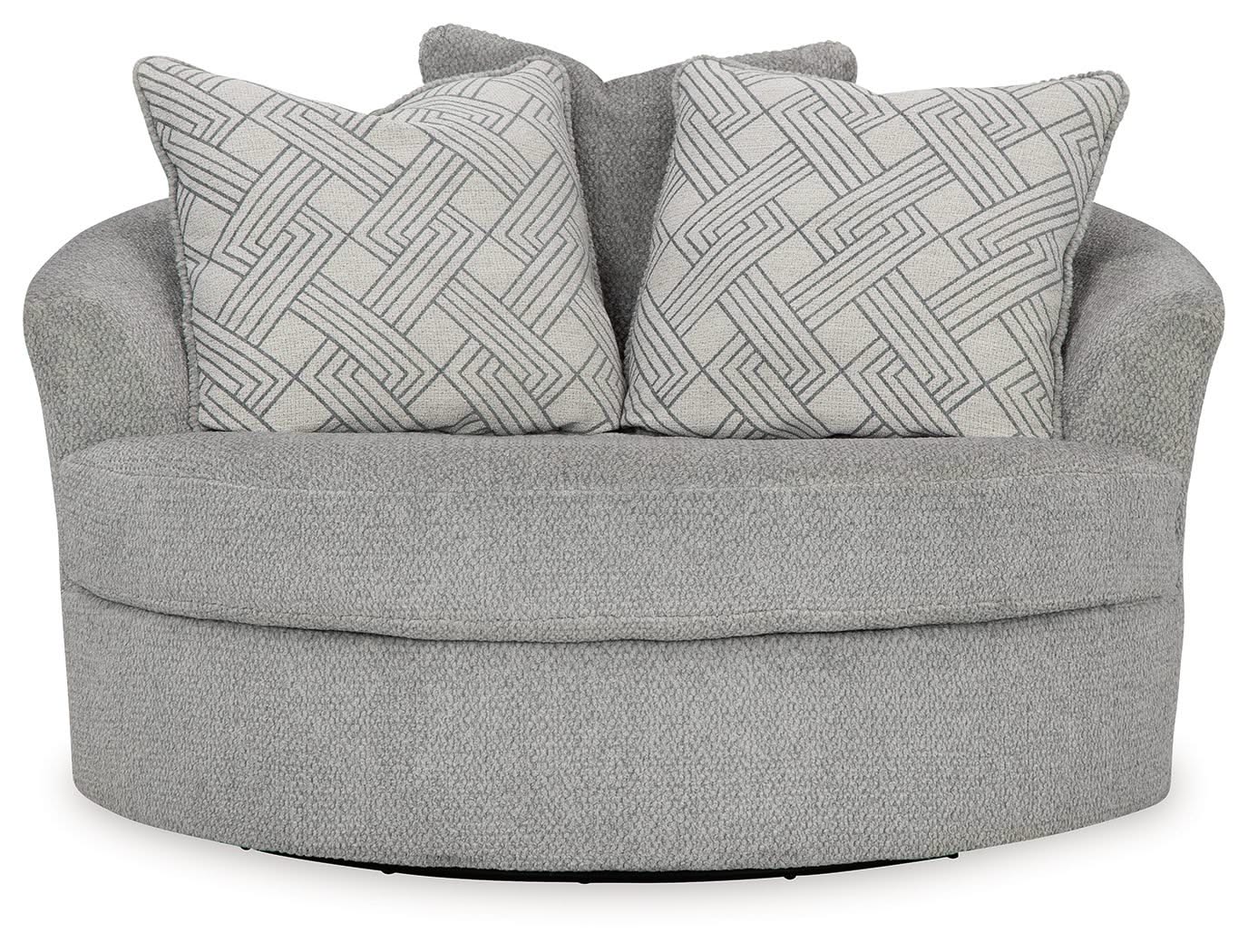 Casselbury - Oversized Swivel Accent Chair - Cement - Image 3