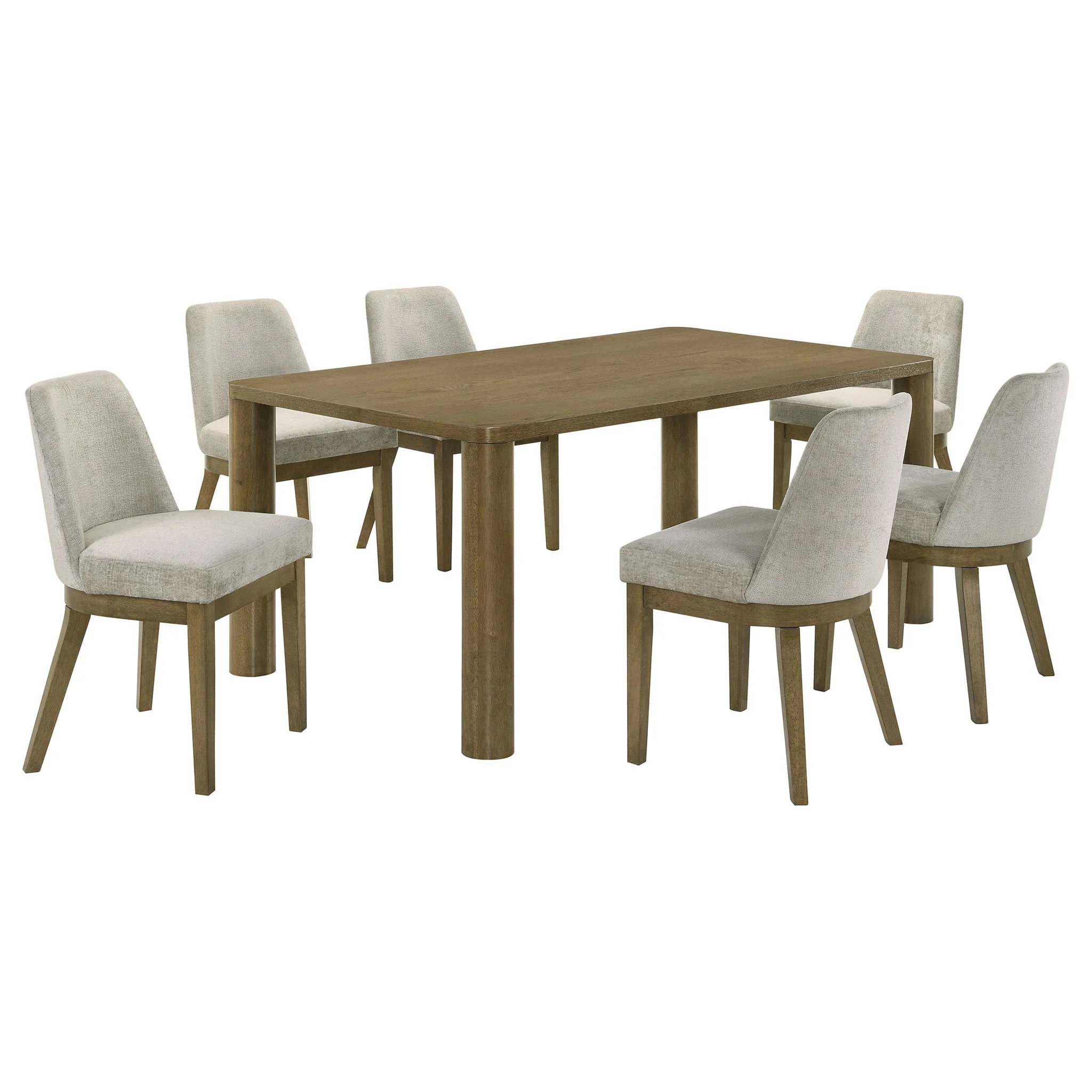 Castlewood 7-piece 71-inch Rectangular Dining Set Brown Oak - Image 4