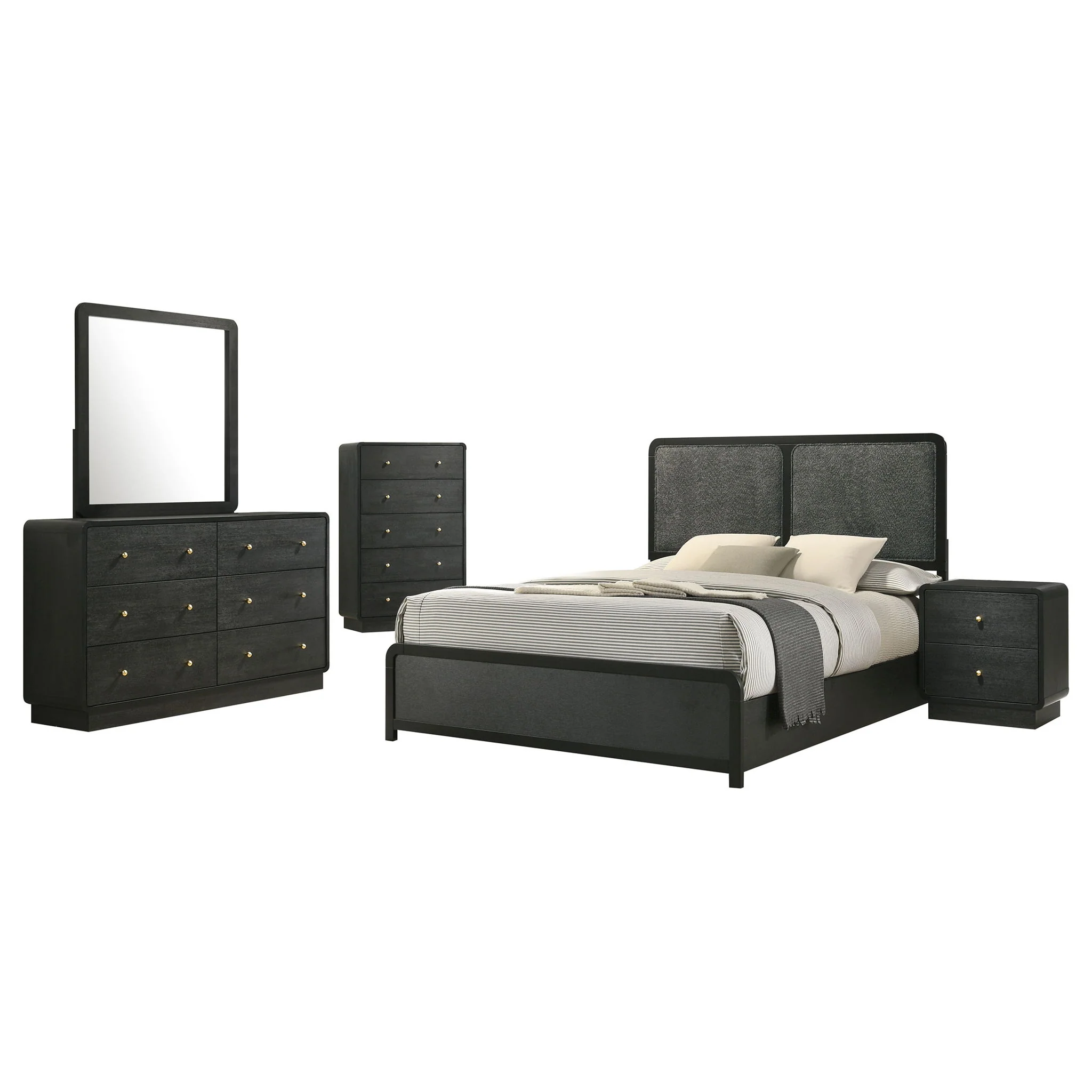 Cavelle 5-piece Full Bedroom Set Black - Image 2