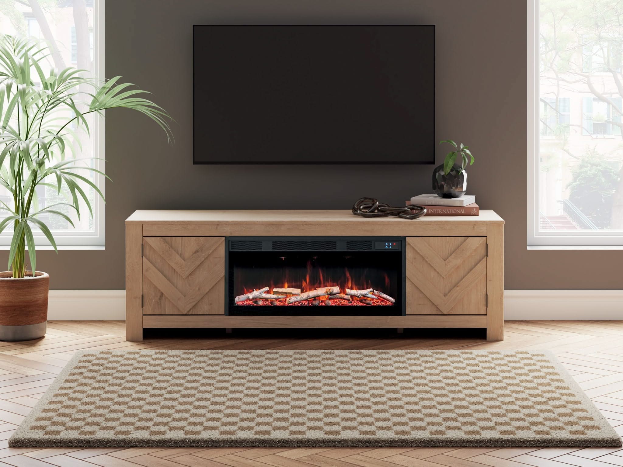 Cayboni - LG TV Stand With Fireplace Option - Image 18
