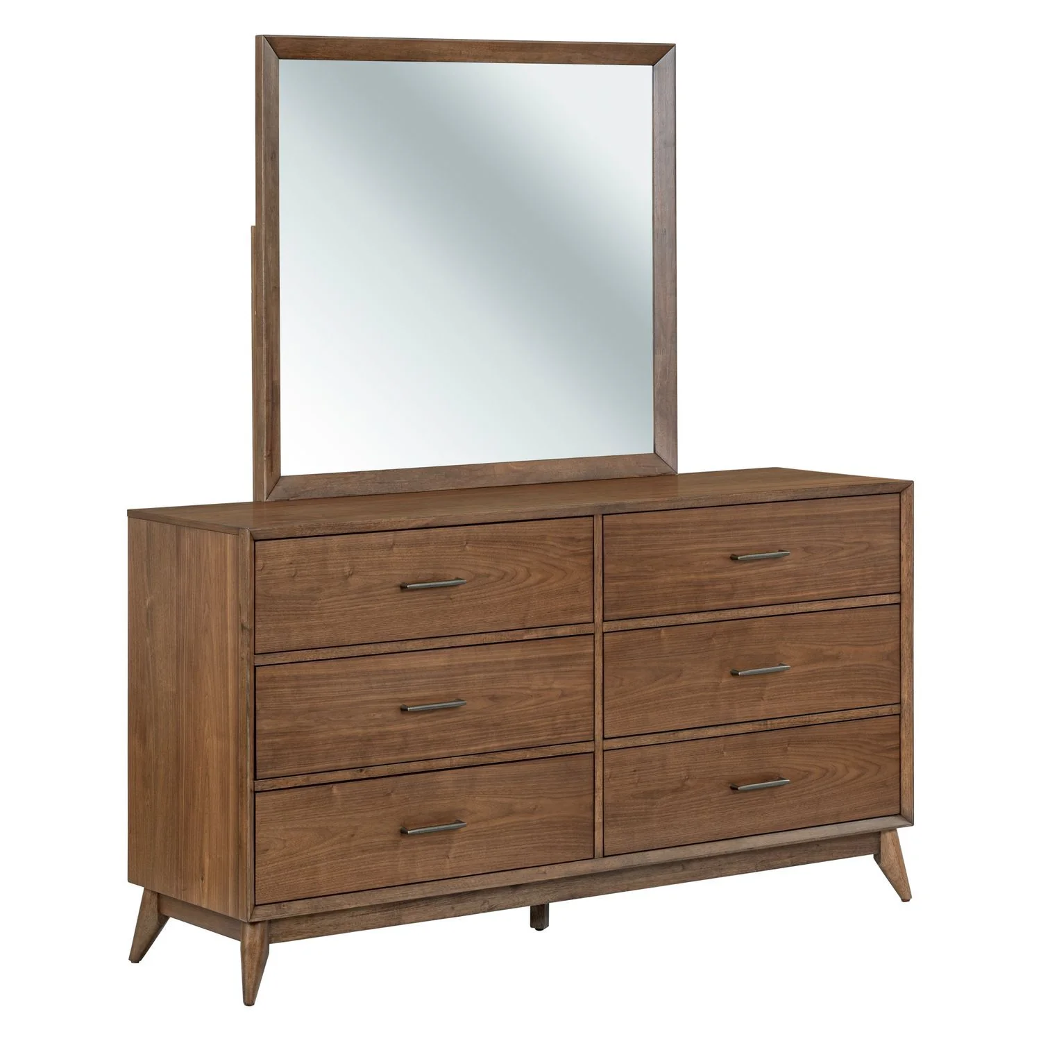 Century Modern - Dresser & Mirror - Walnut - Image 3