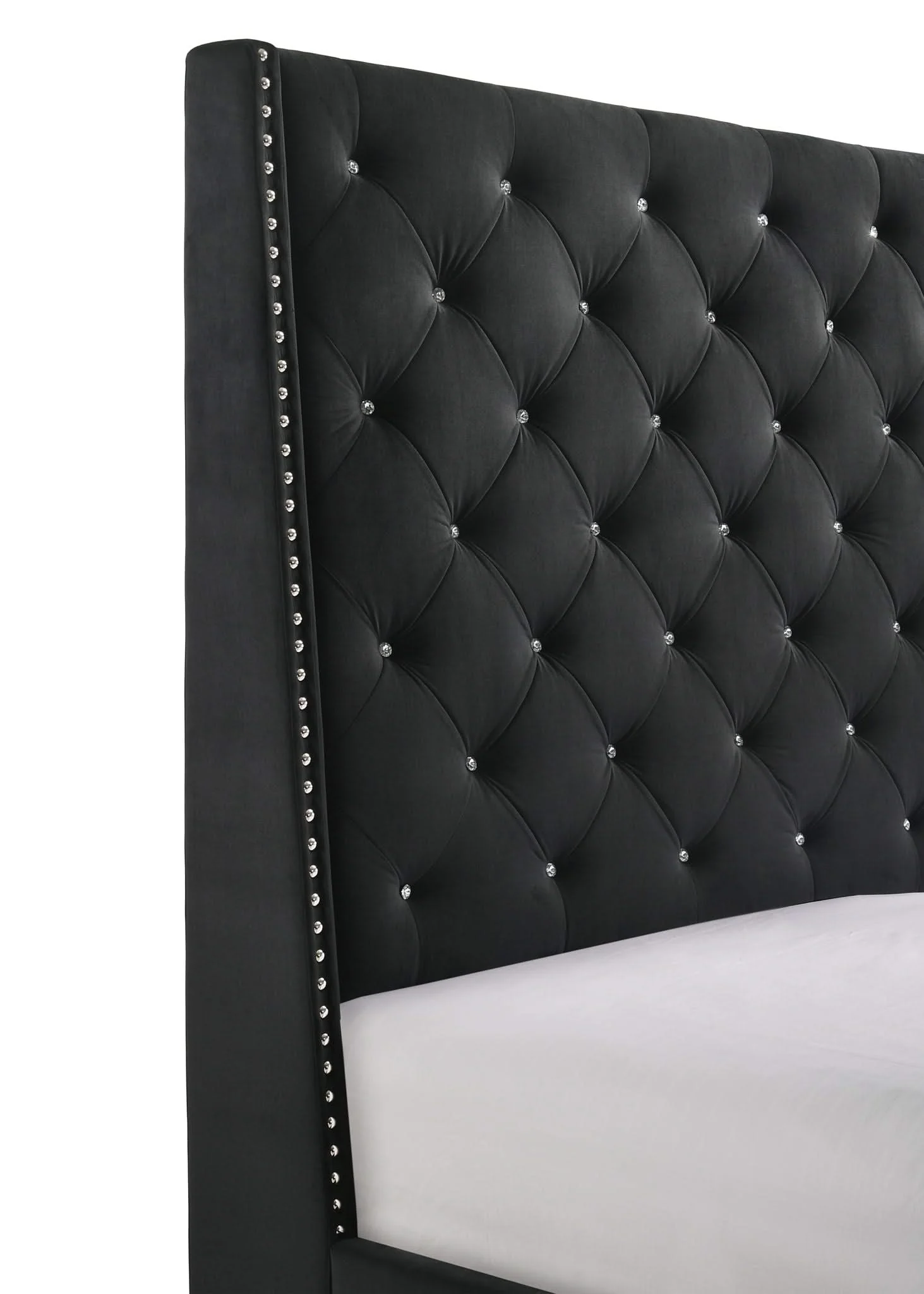 Chantilly - King Upholstered Bed - Black - Image 2