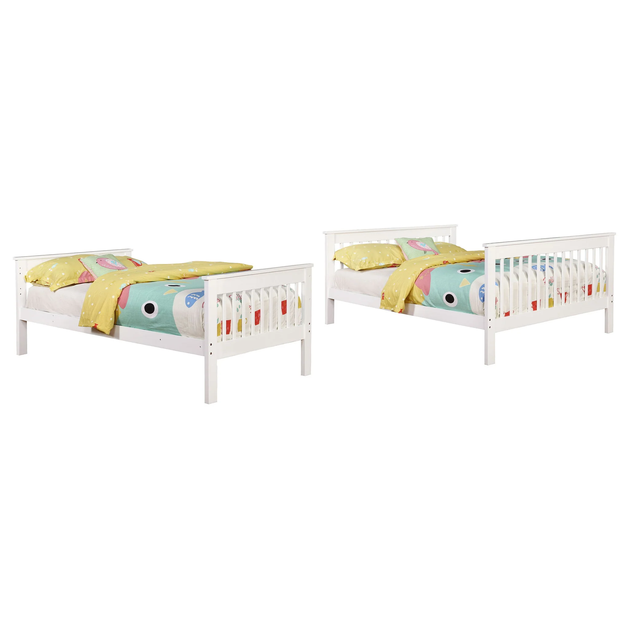 Chapman Wood Twin Over Full Bunk Bed White - Image 4