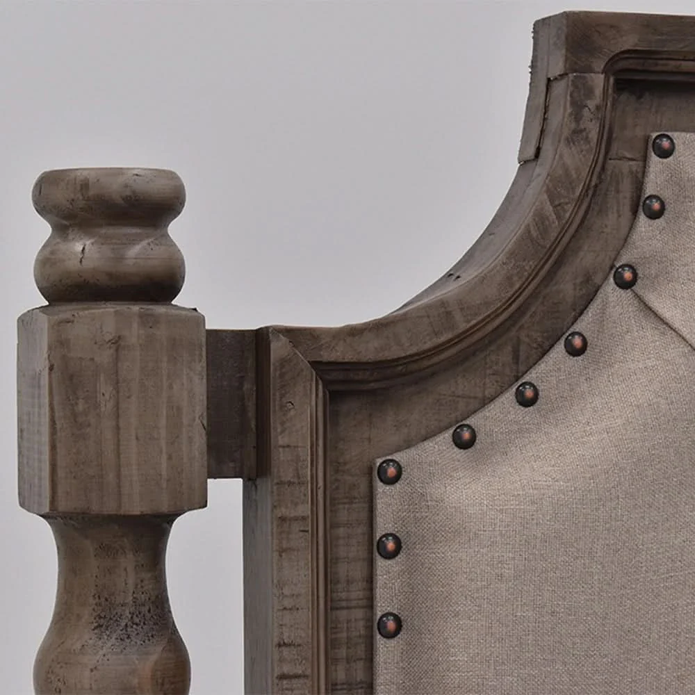 Charleston Gray Bed with Upholstered Panel Design (Queen or King Available) - Image 2