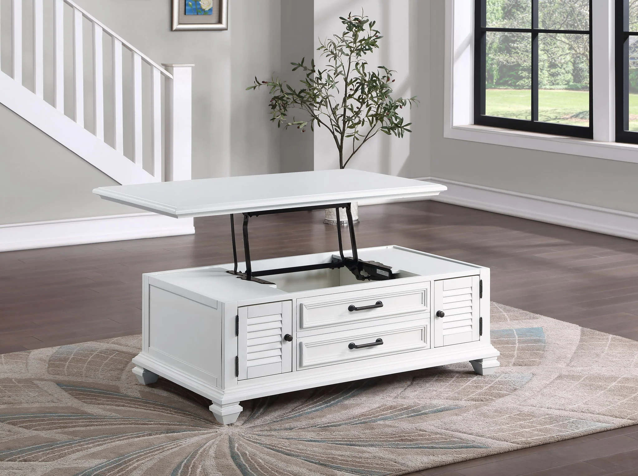 Charlestown - Lift Top Coffee Table - White - Image 3