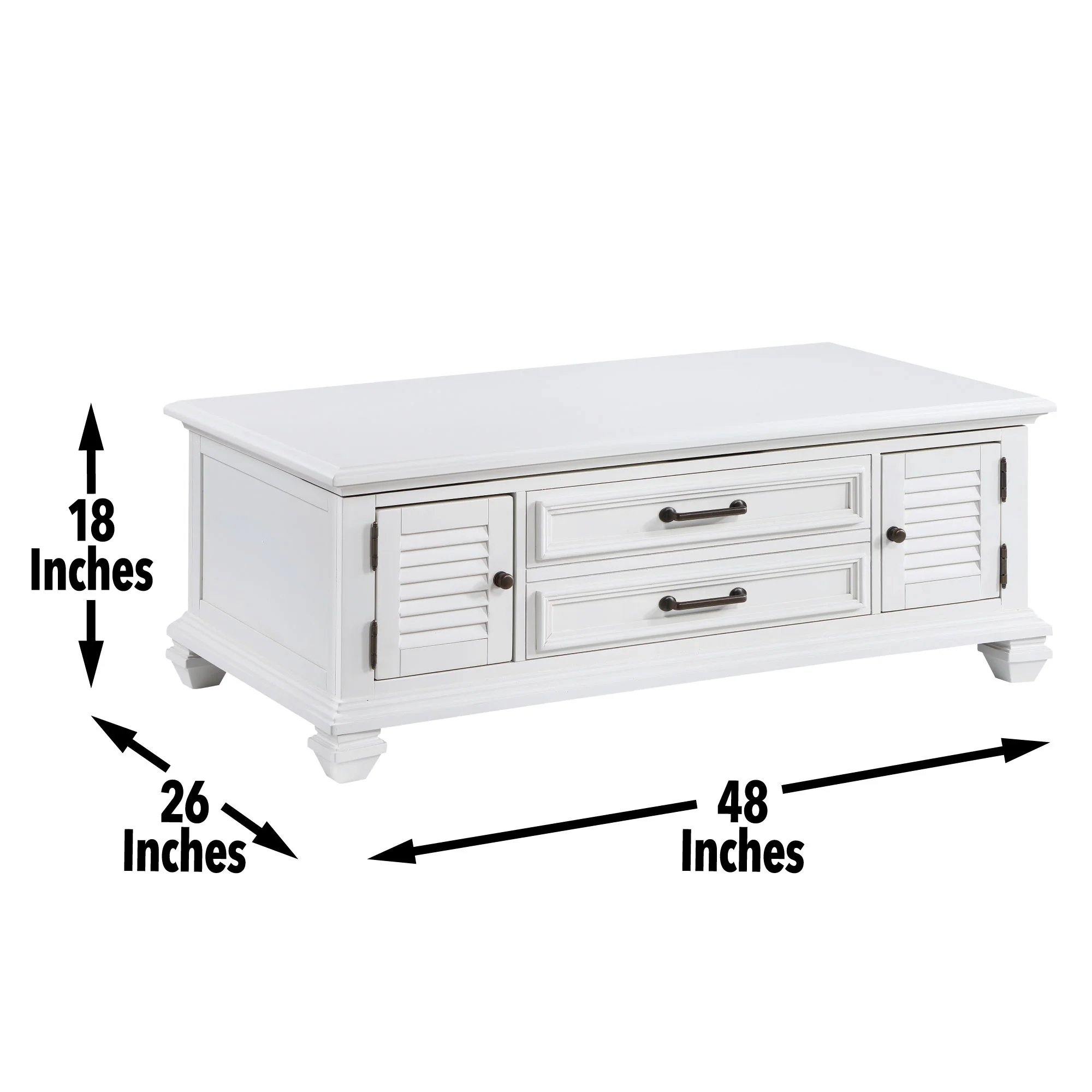 Charlestown - Lift Top Coffee Table - White - Image 4