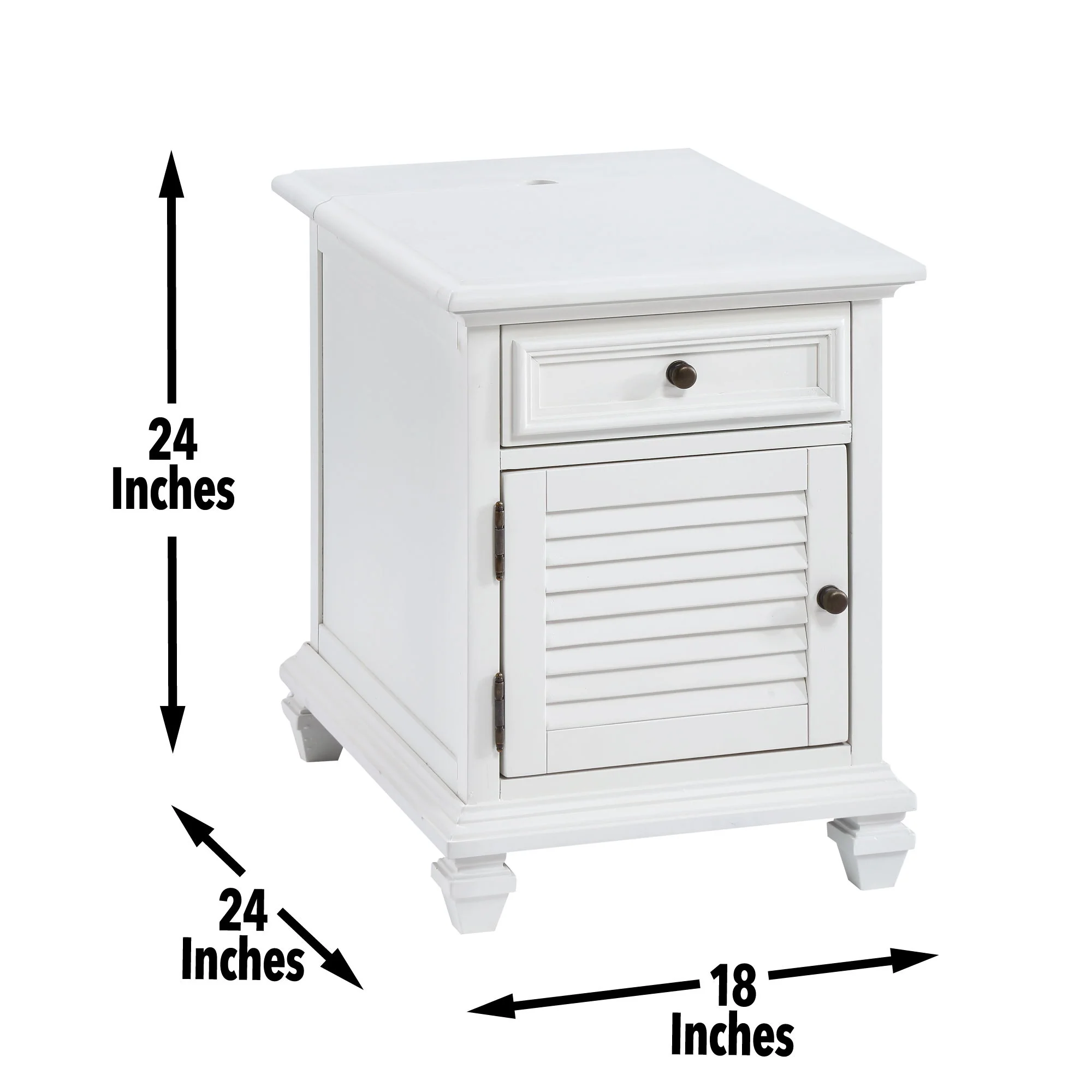 Charlestown - Storage End With USB - White - Image 3