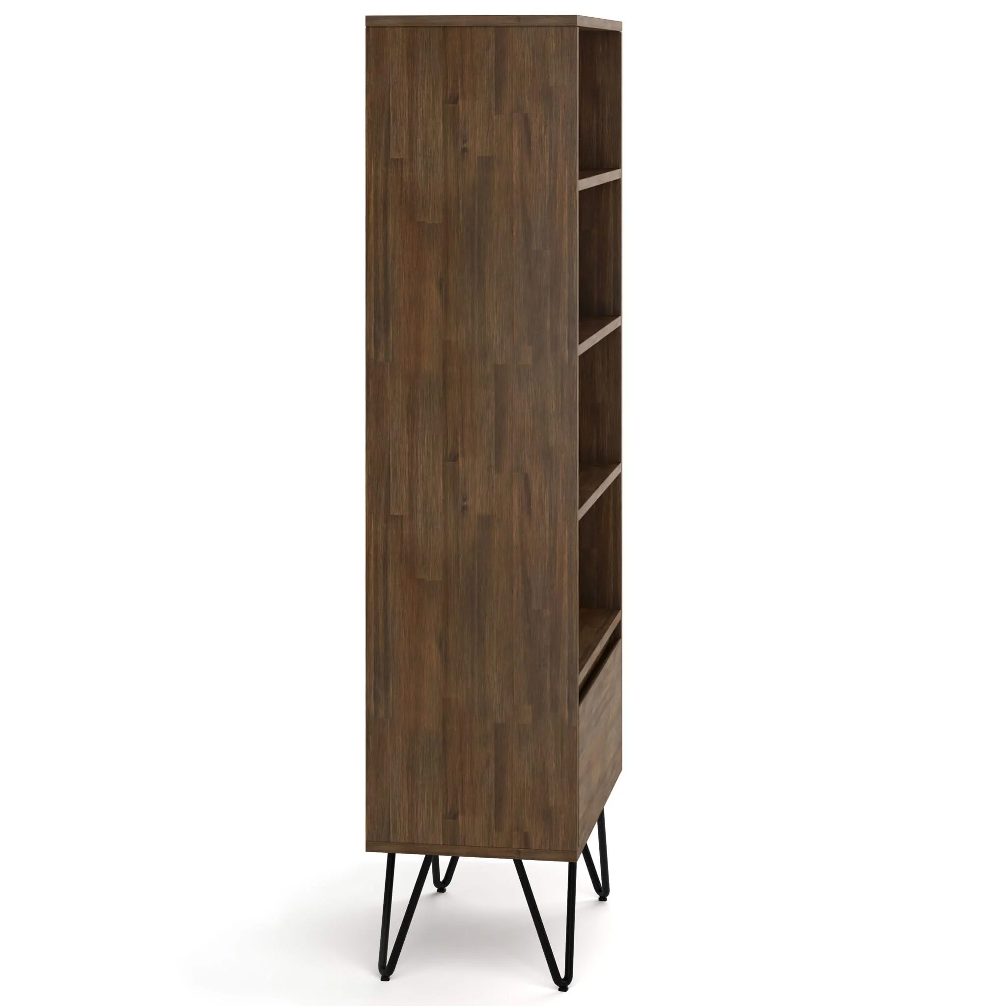Chase - Tall Bookcase - Rustic Natural Aged Brown - Image 2