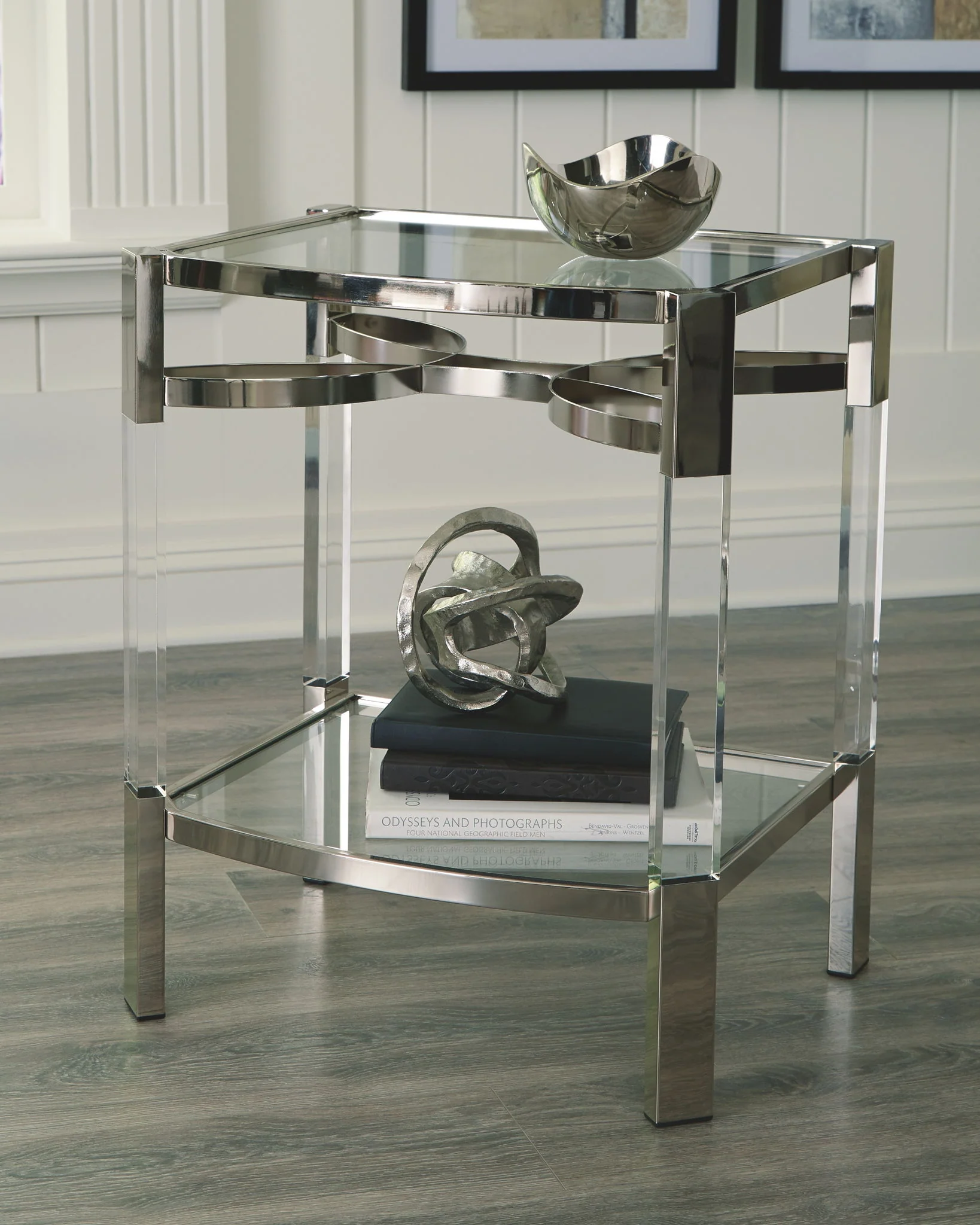 Chaseton - Accent Table - Clear / Silver Finish - Image 4