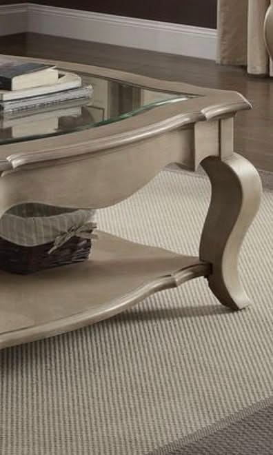 Chelmsford - Clear Glass Coffee Table - Taupe - Image 4
