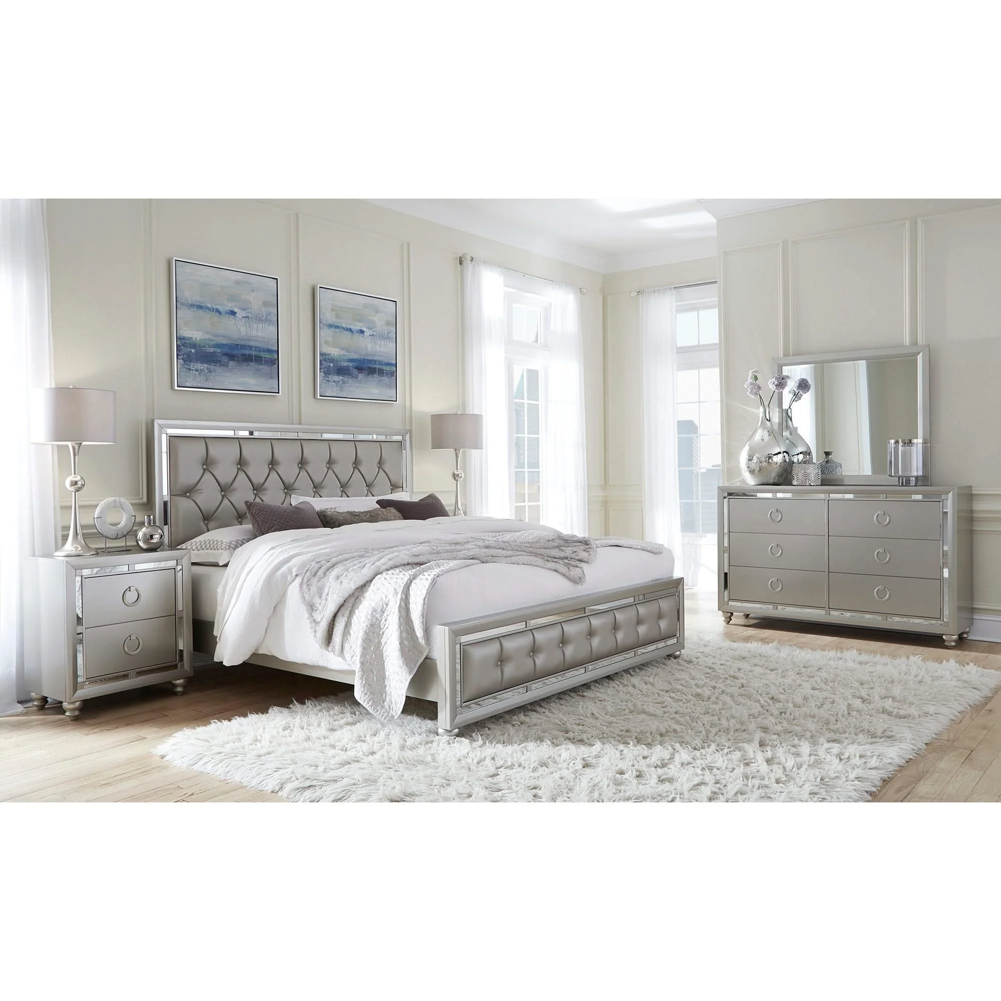 Chloe - Nightstand - Gemstone Silver - Image 2