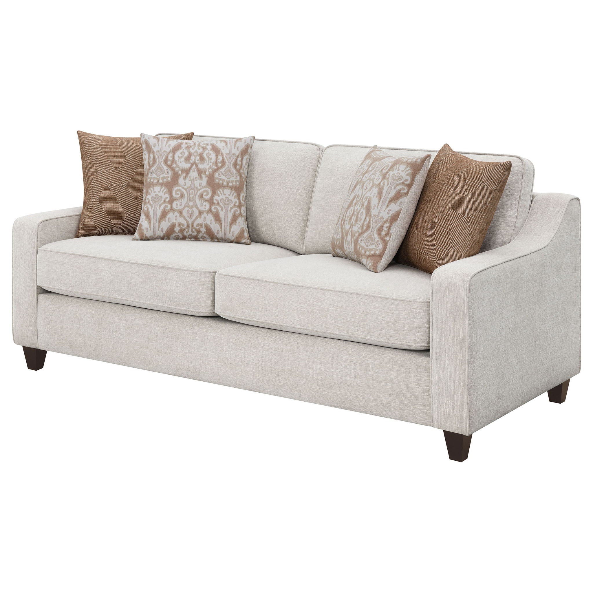 Christine Upholstered Sloped Arm Sofa Beige - Image 2