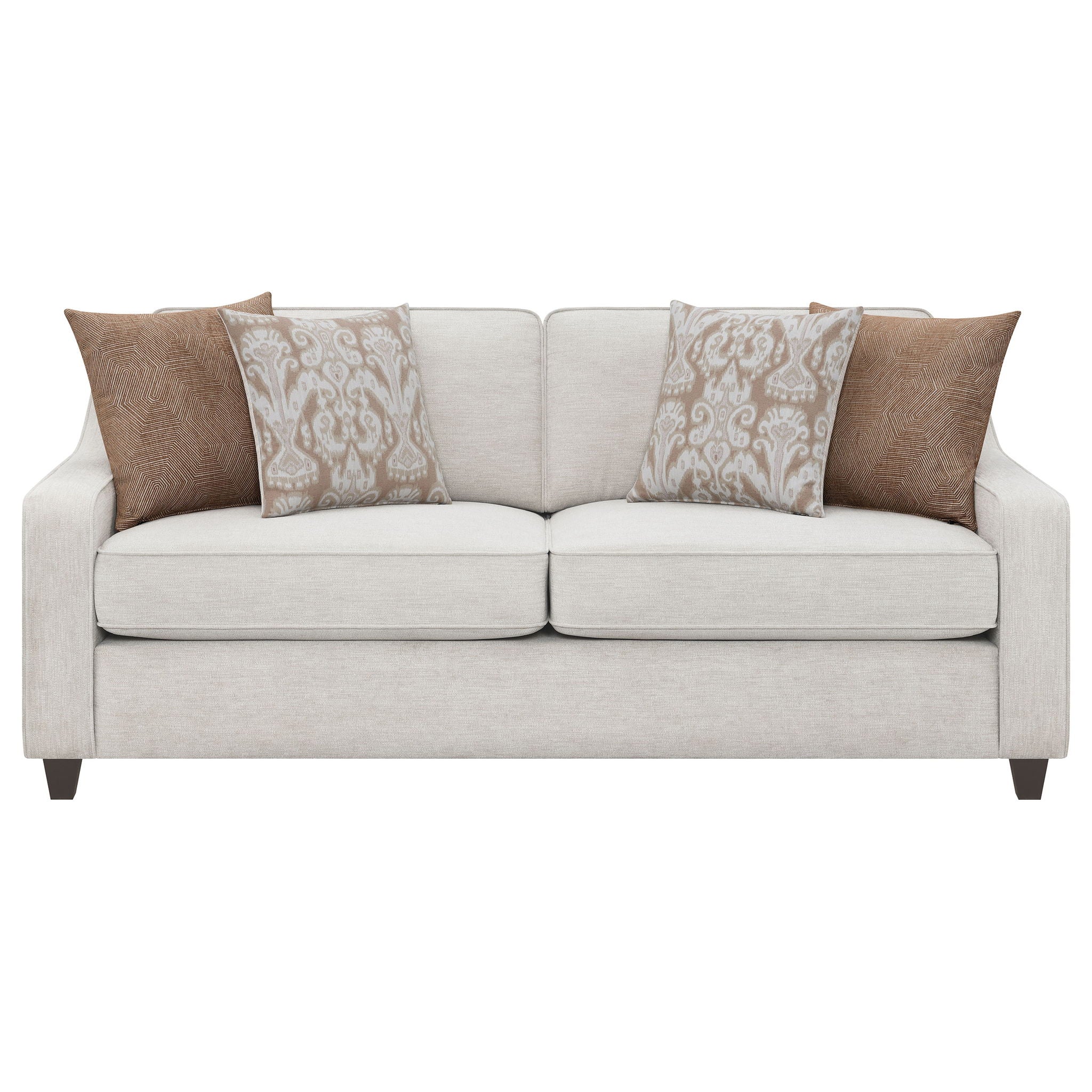 Christine Upholstered Sloped Arm Sofa Beige - Image 4