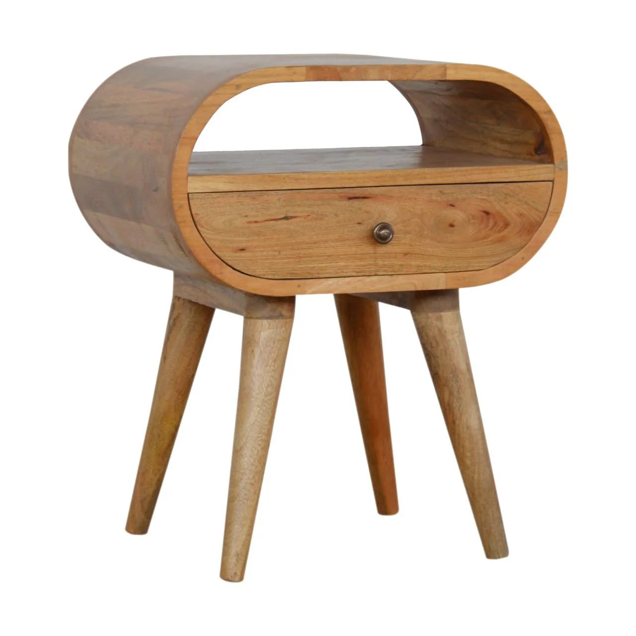 Circular Open Bedside Nightstand - Image 8