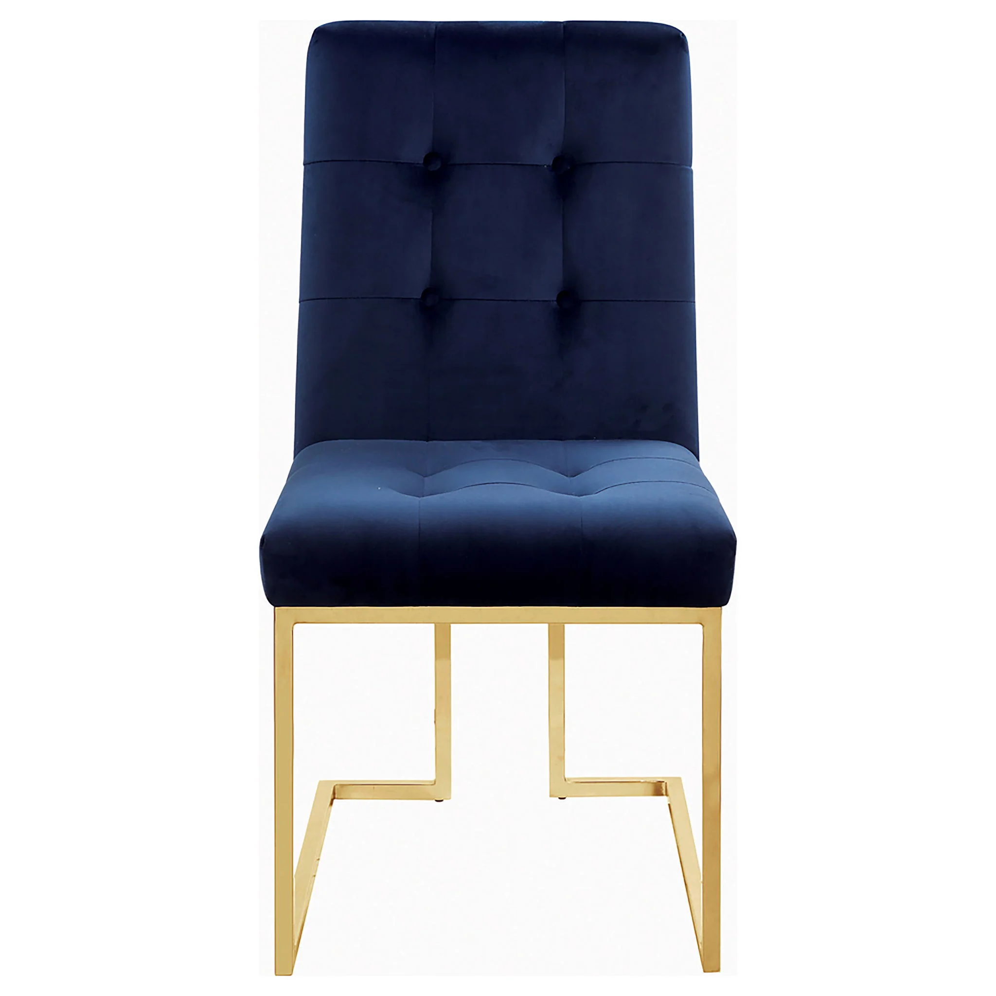 Cisco Velvet Upholstered Dining Side Chair Gold (Set of 2) - Image 3