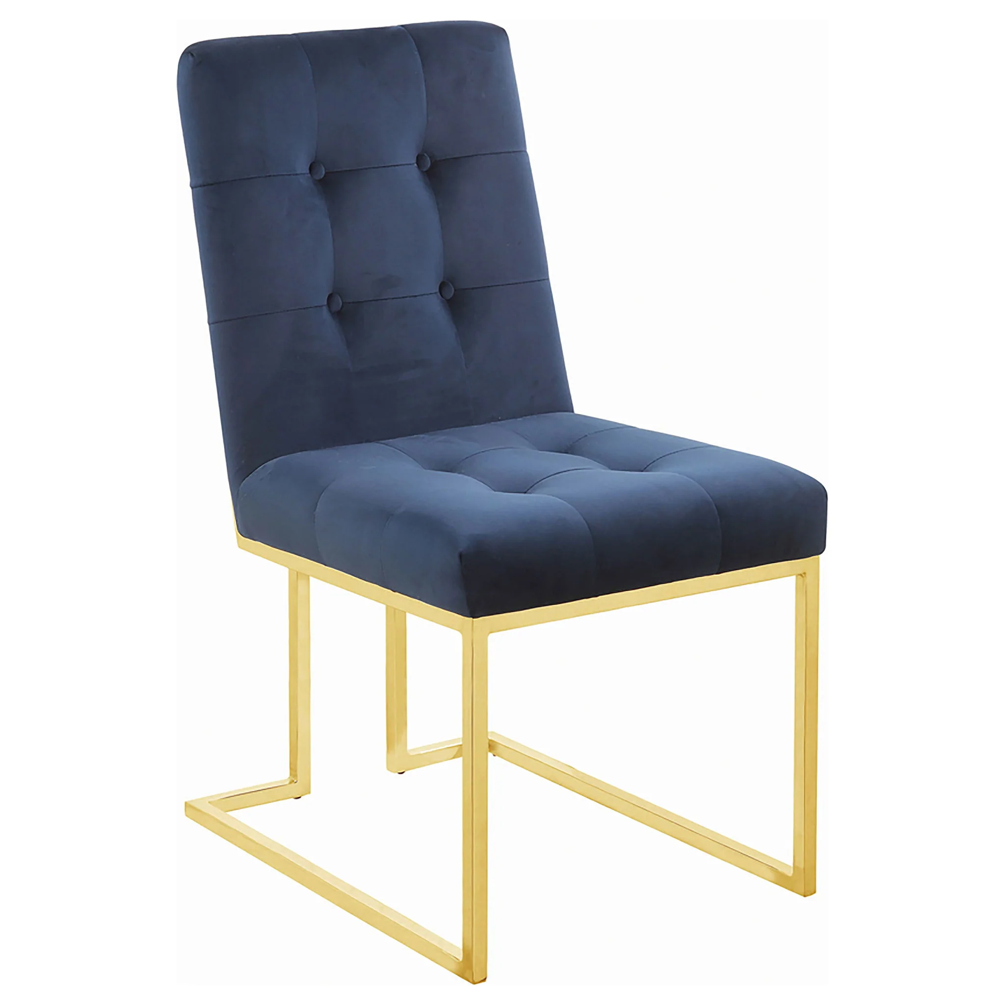 Cisco Velvet Upholstered Dining Side Chair Gold (Set of 2) - Image 4
