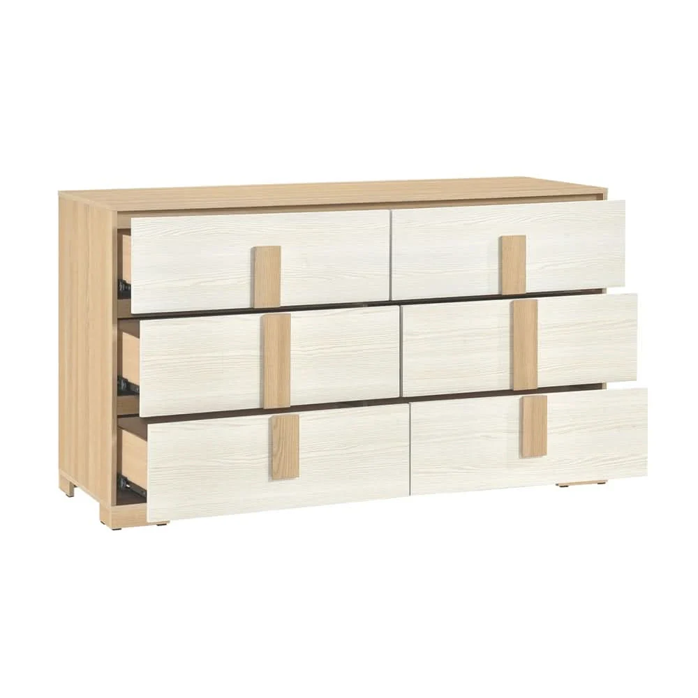 City Avenue Two-Tone Contemporary Youth 5-Piece Bedroom Set with Natural Wood Grain Finish (Twin/Full) - Image 8