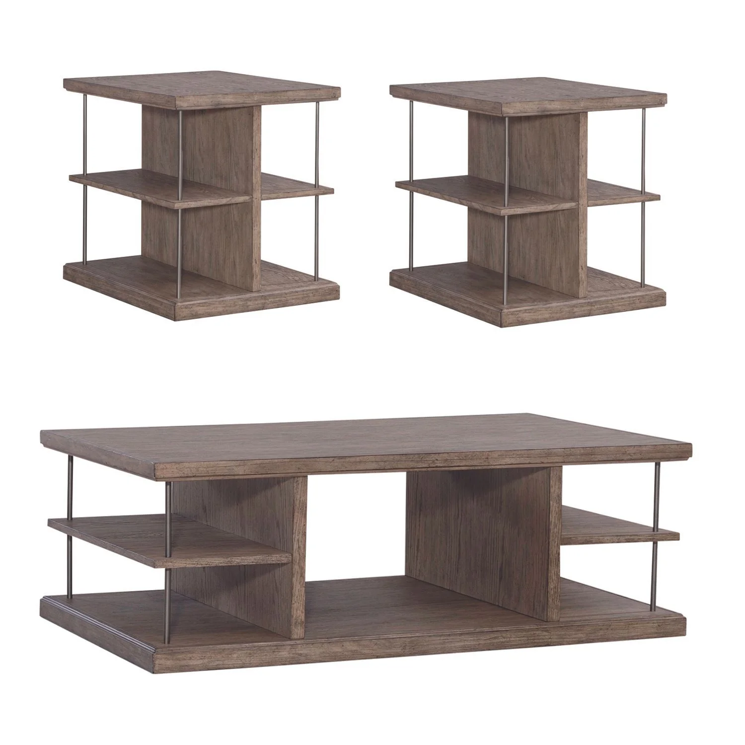 City Scape - 3 Piece Table Set - Burnished Beige - Image 4