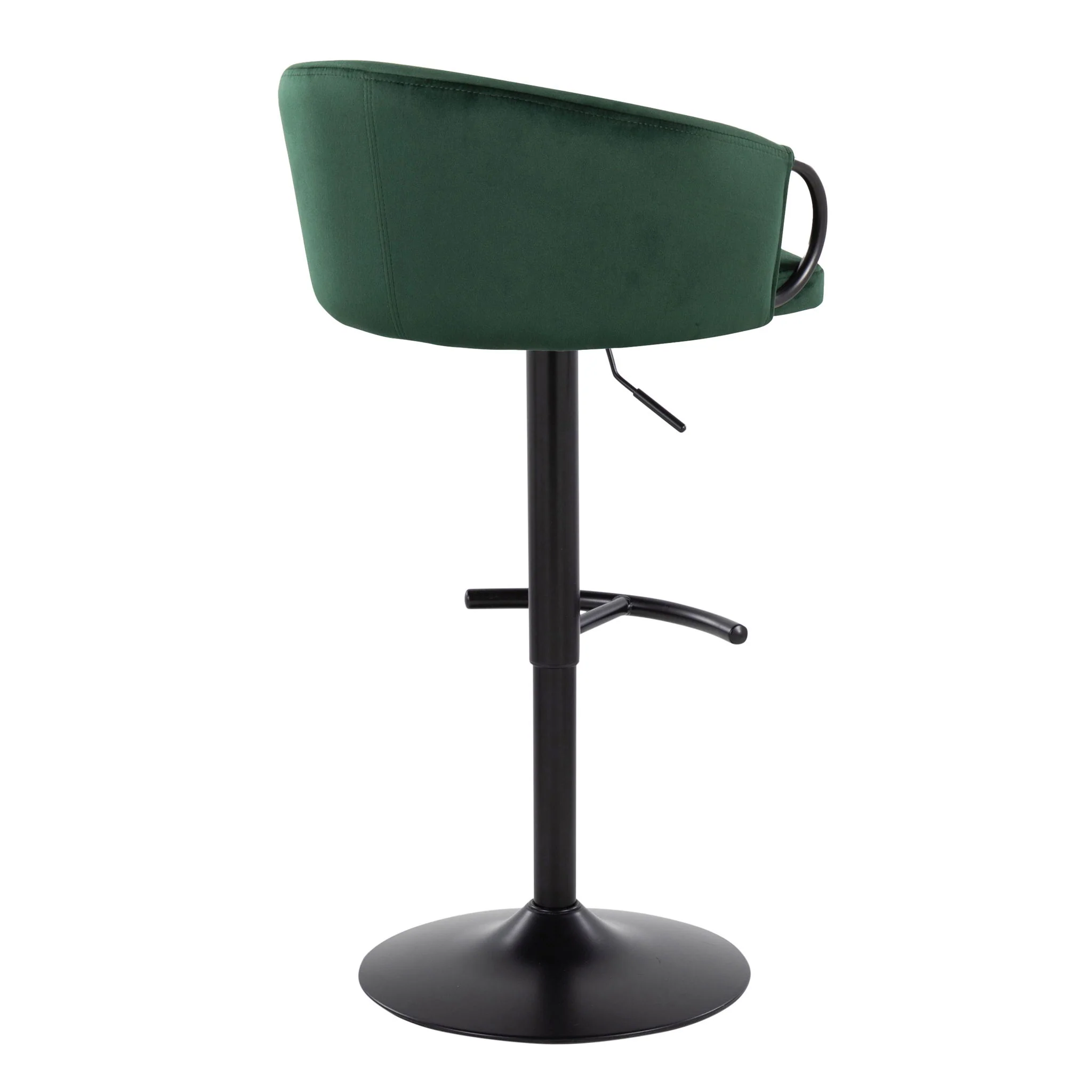 Claire - Contemporary Adjustable Barstool With Swivel With Rounded T Footrest (Set of 2) - Image 5