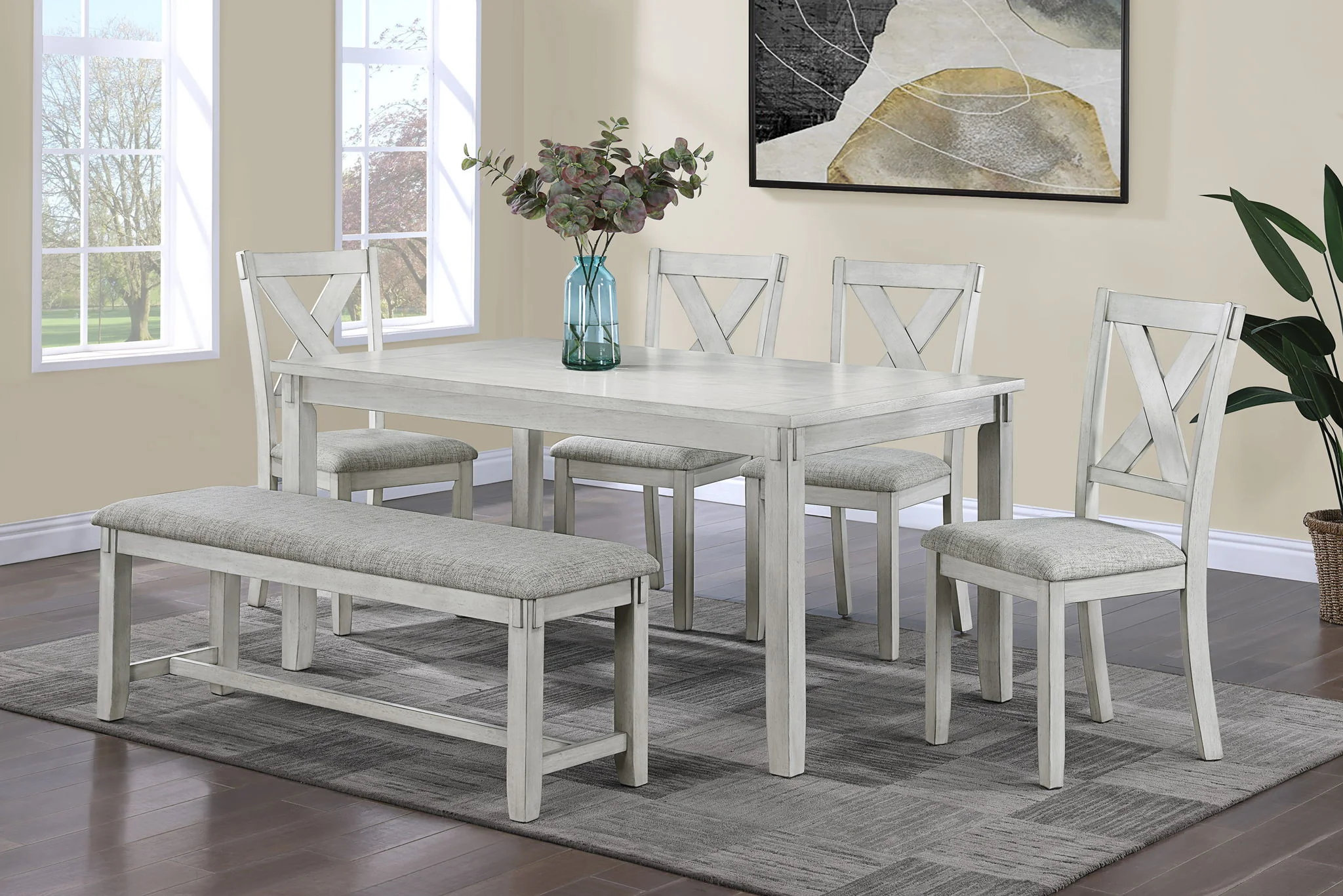 Clara - 6 Piece Dining Room Set - Drift Wood
