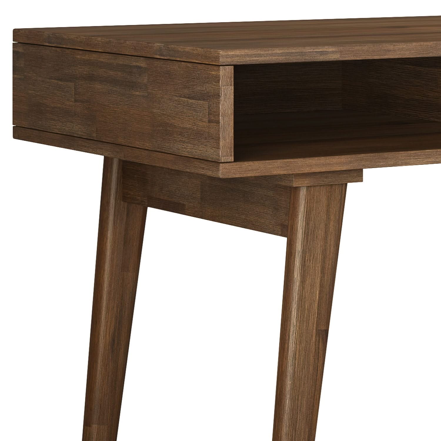 Clarkson - Desk With Side Drawers - Rustic Natural Aged Brown - Image 4
