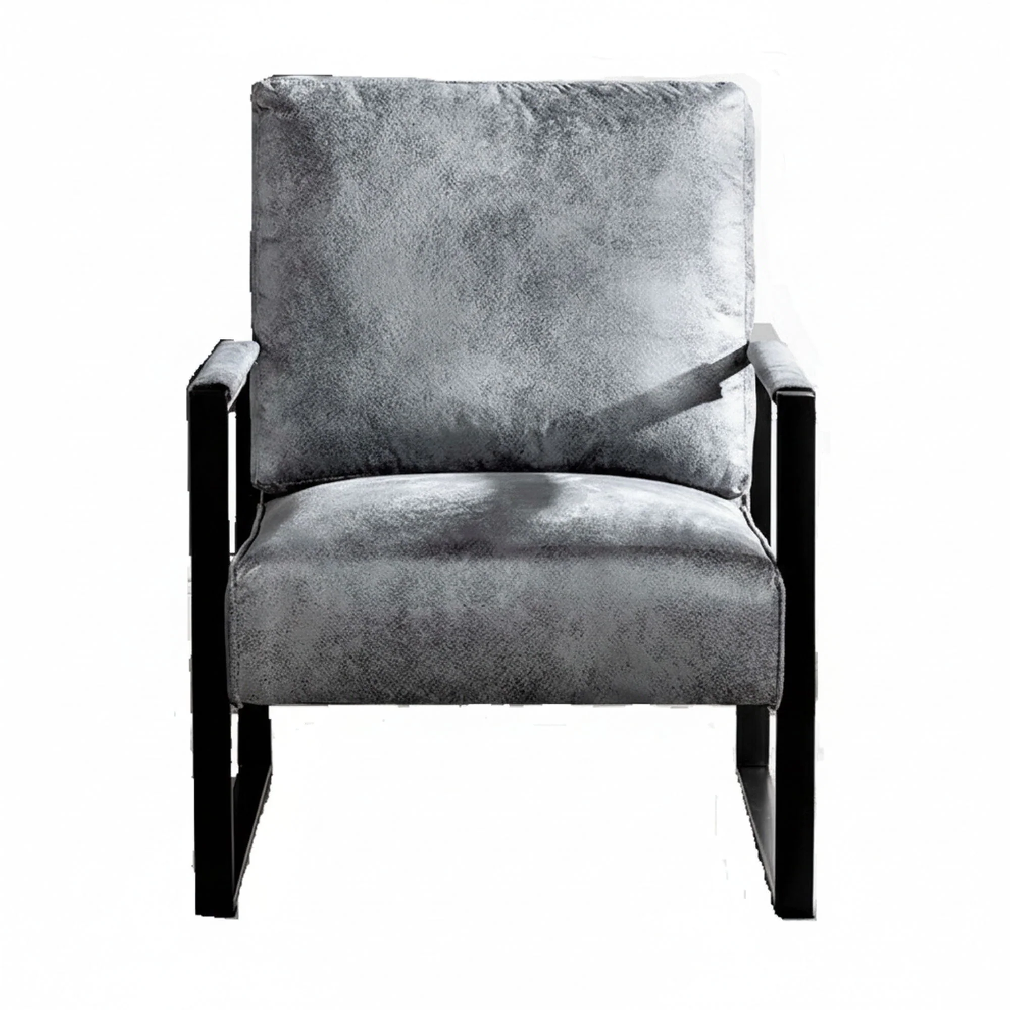 Classic Mid Century Modern Accent Chair With Durable Square Metal Frame, Armchair - Image 3
