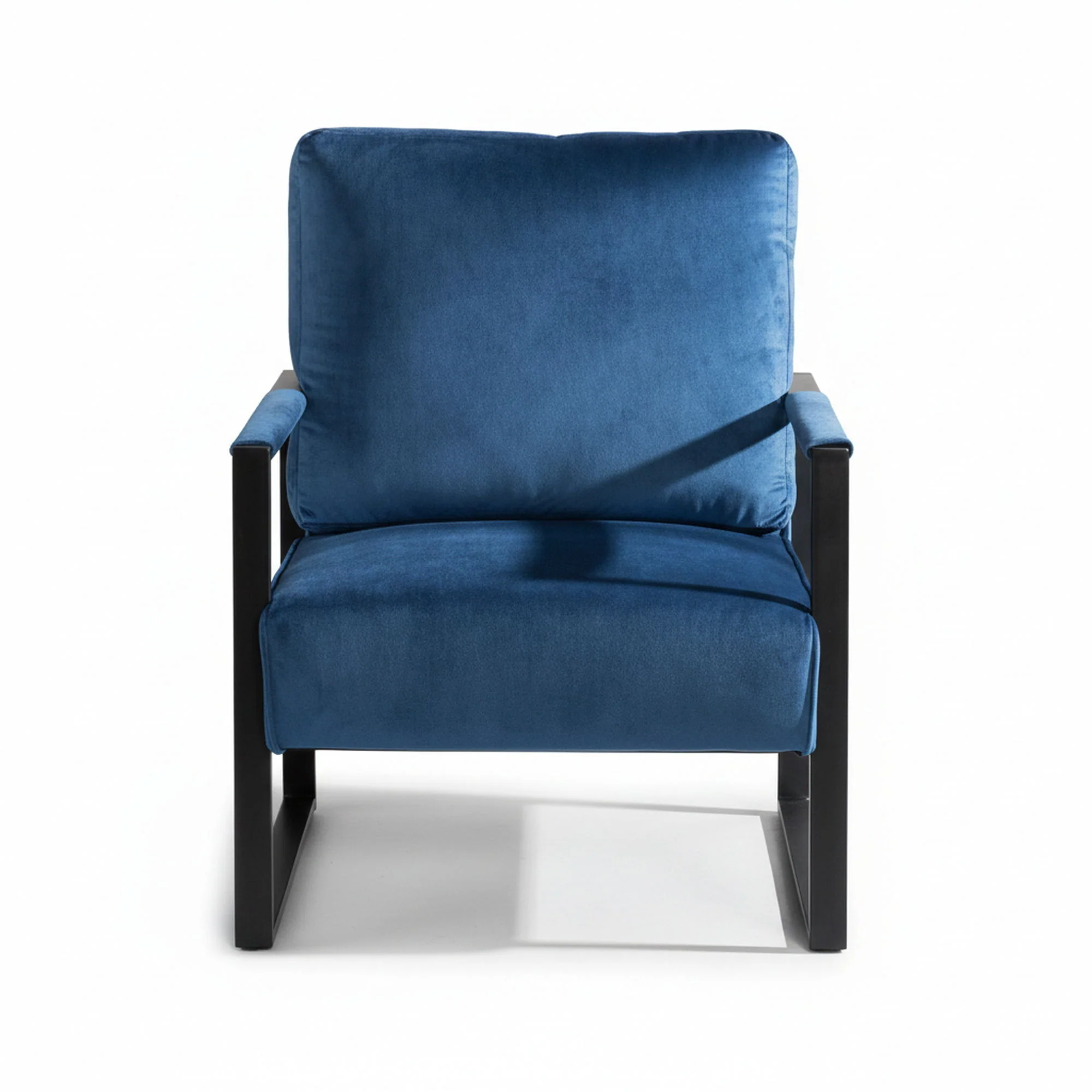 Classic Mid Century Modern Accent Chair With Durable Square Metal Frame, Armchair - Image 7