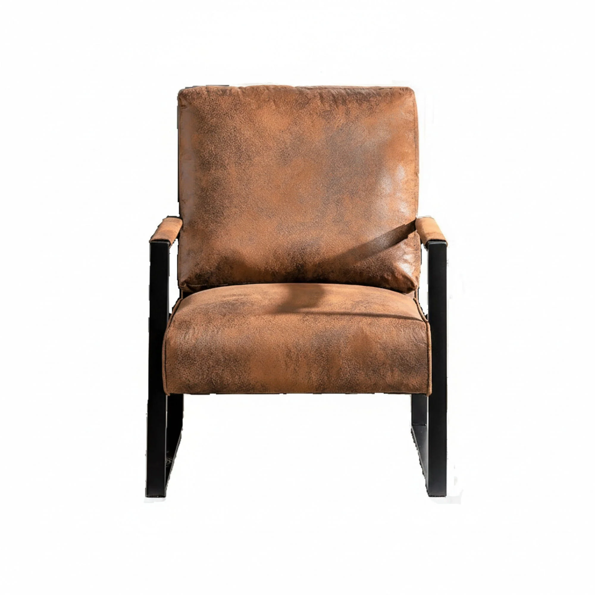 Classic Mid Century Modern Accent Chair With Durable Square Metal Frame, Armchair - Image 8