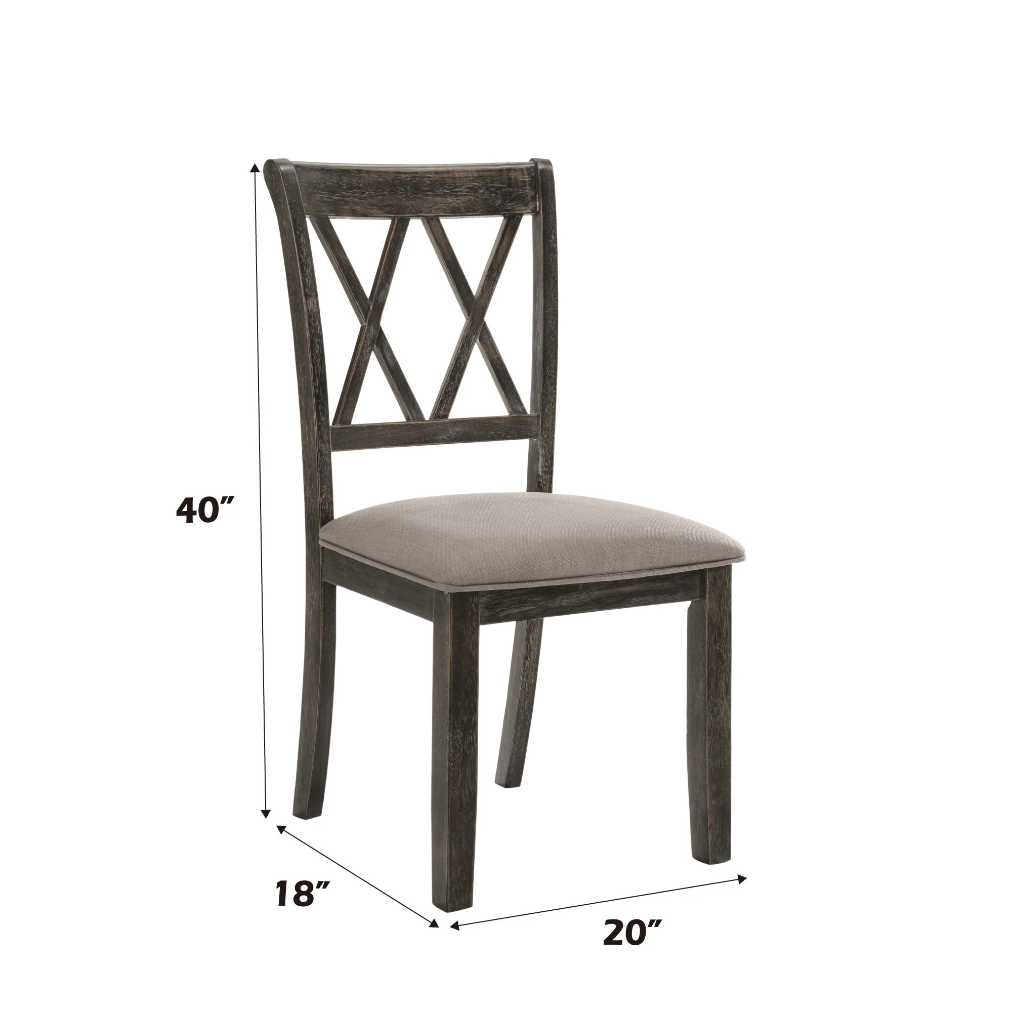 Claudia II - Weathered 7 Pieces Dining Room Set - Gray - Image 4