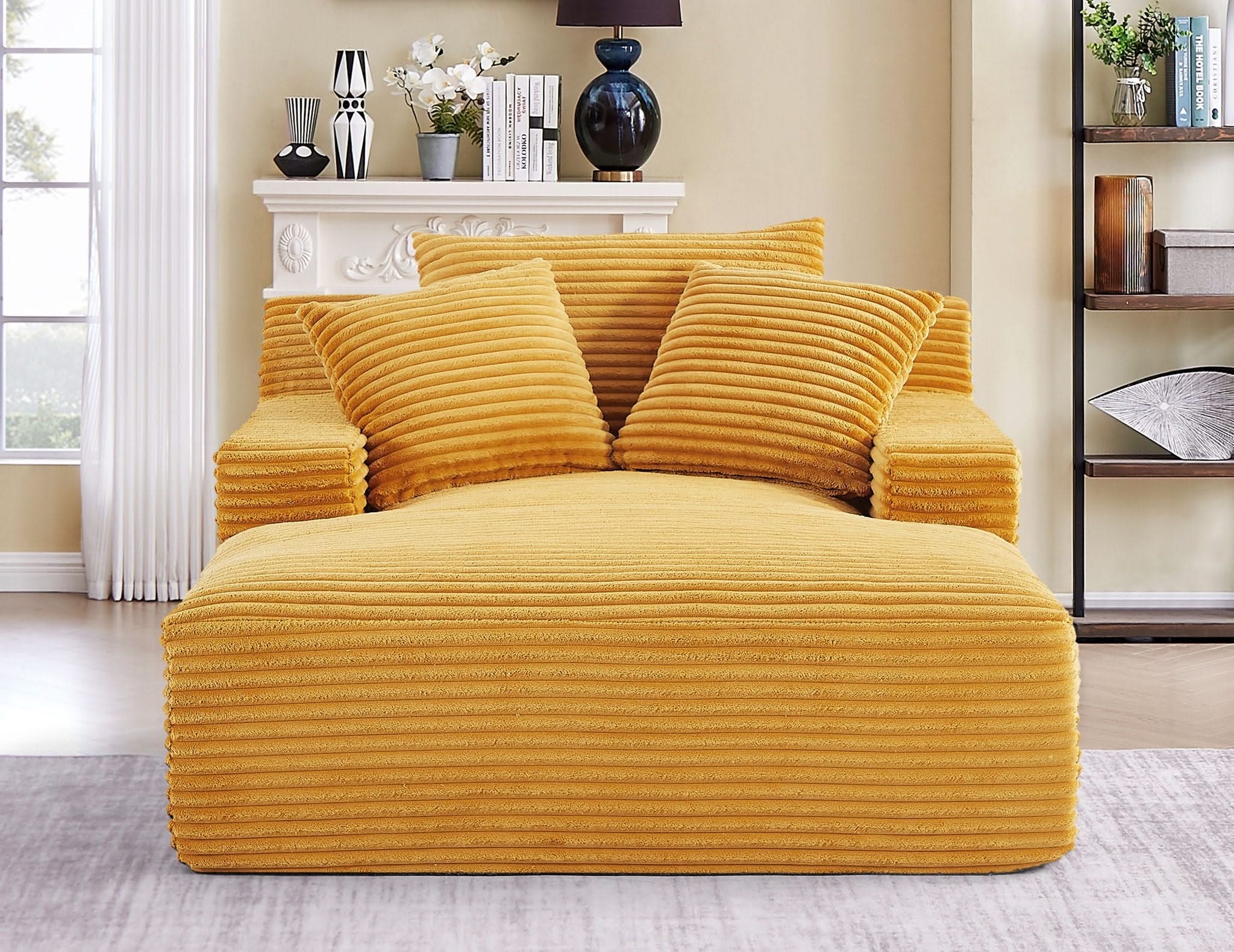 Cloudline - Oversized Chaise Lounge, Modern Comfy Couch With Full Foam Cushioning, Cozy Sleeper Sofabed - Image 5