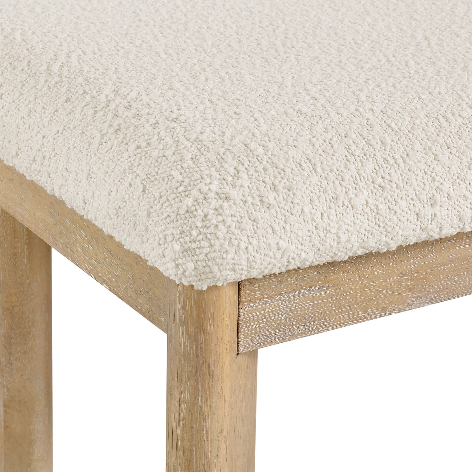 Upholstered Dining Bench - Brown - Image 2