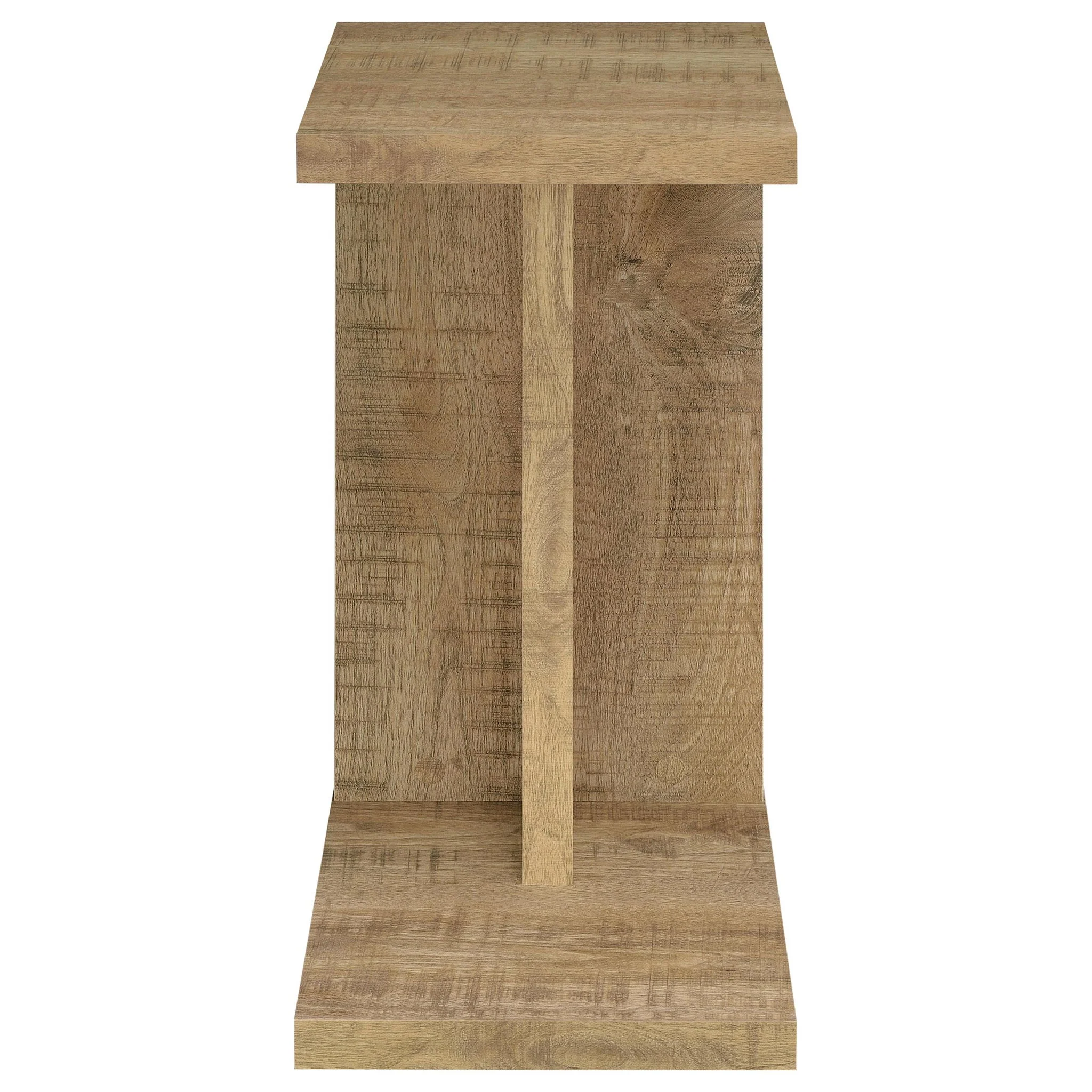 Clower Engineered Wood C-Shaped Sofa Side Table Mango - Image 2