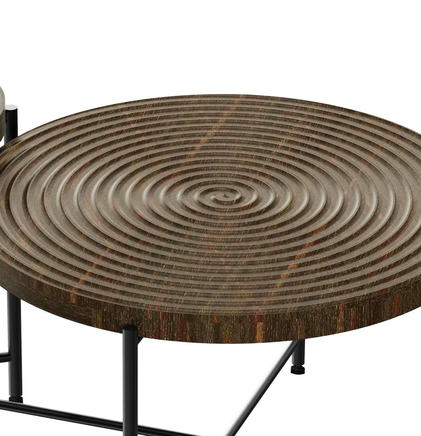 Coffee And End Table Set Waterproof Cover, Distressed Cylindrical Design, Legs Classic Rustic Charm (Set of 2) - Image 7