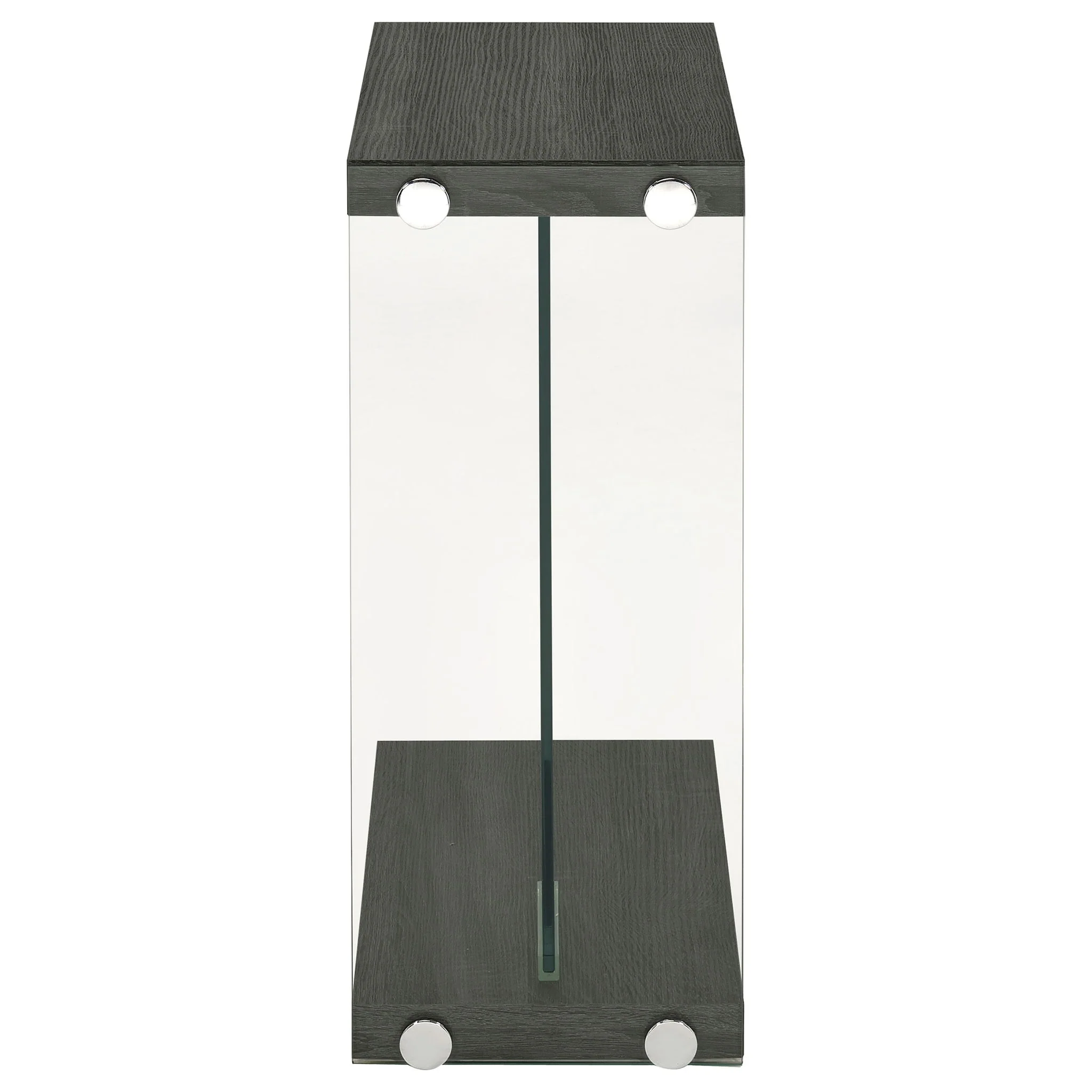Colby Engineered Wood C-Shaped Side Table Weathered Grey - Image 3