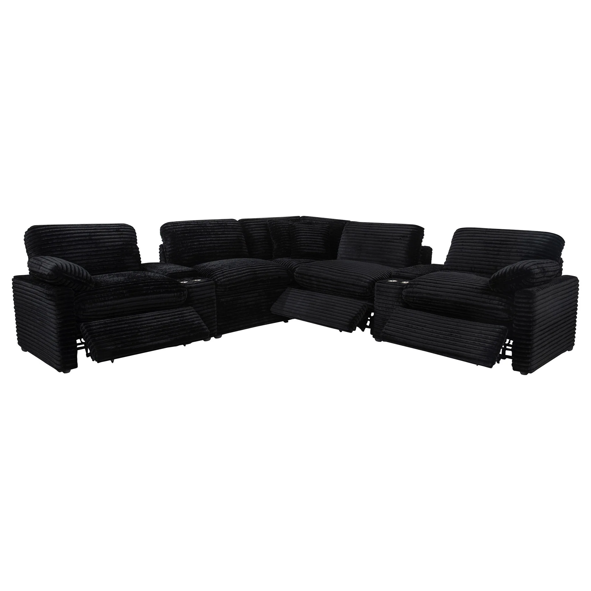 Collins 7-piece Modular Power Reclining Sectional Black - Image 2