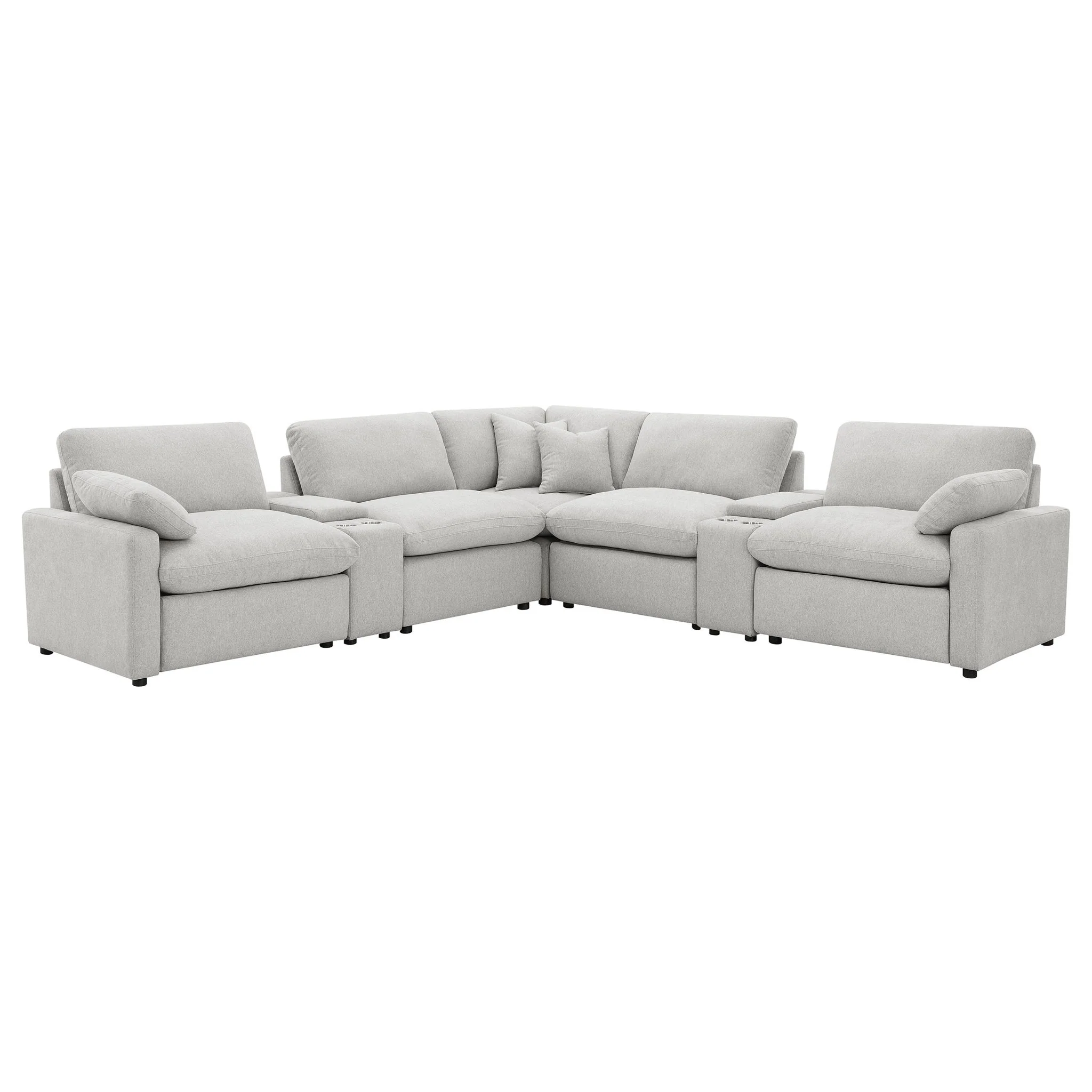Collins 7-piece Modular Power Reclining Sectional Grey - Image 3