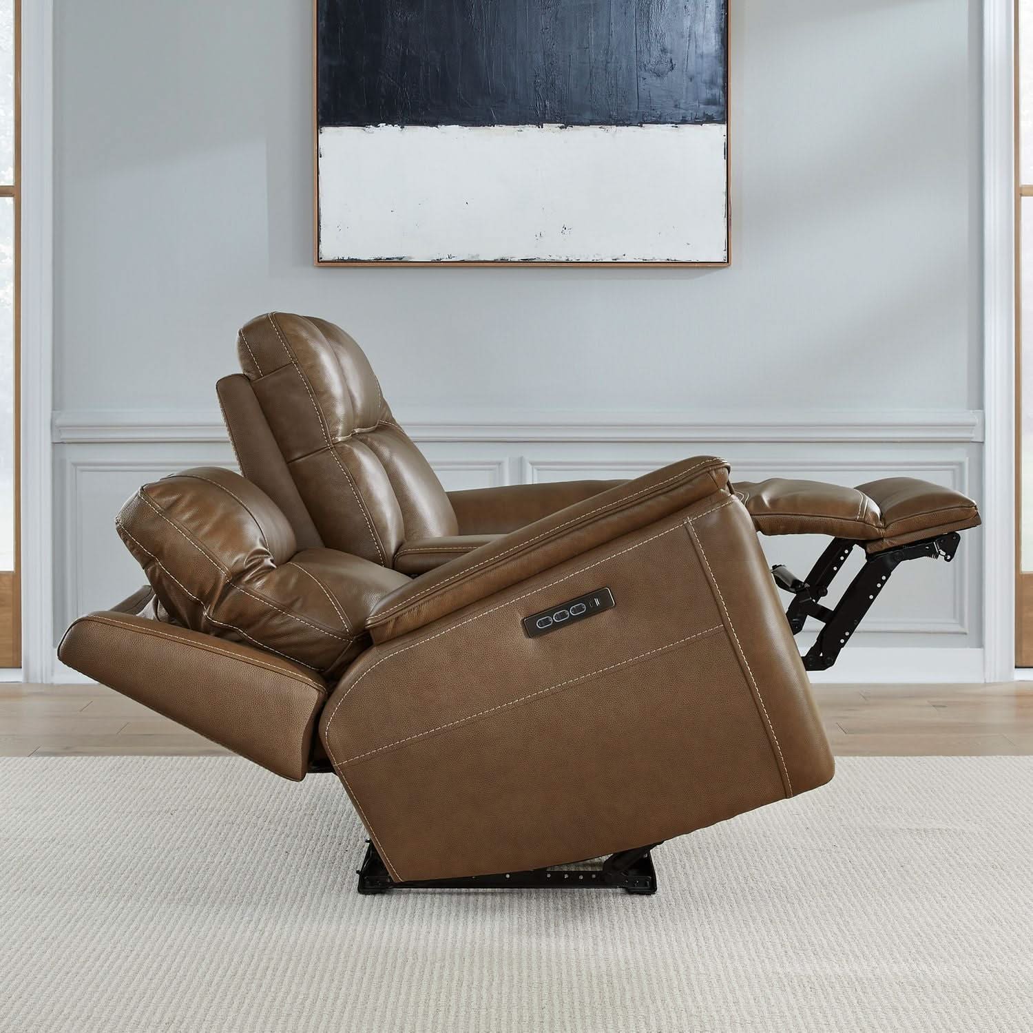 Collins - Loveseat With Console P3 & ZG - York Chestnut - Image 4
