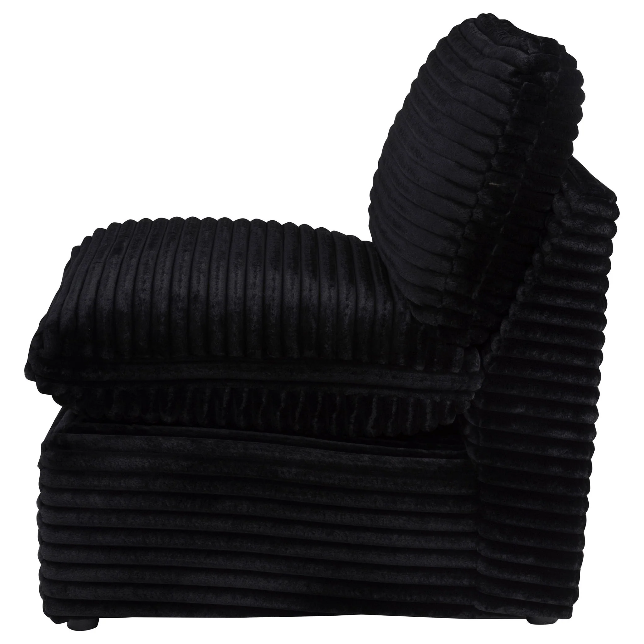 Collins Modular Armless Chair Black - Image 4