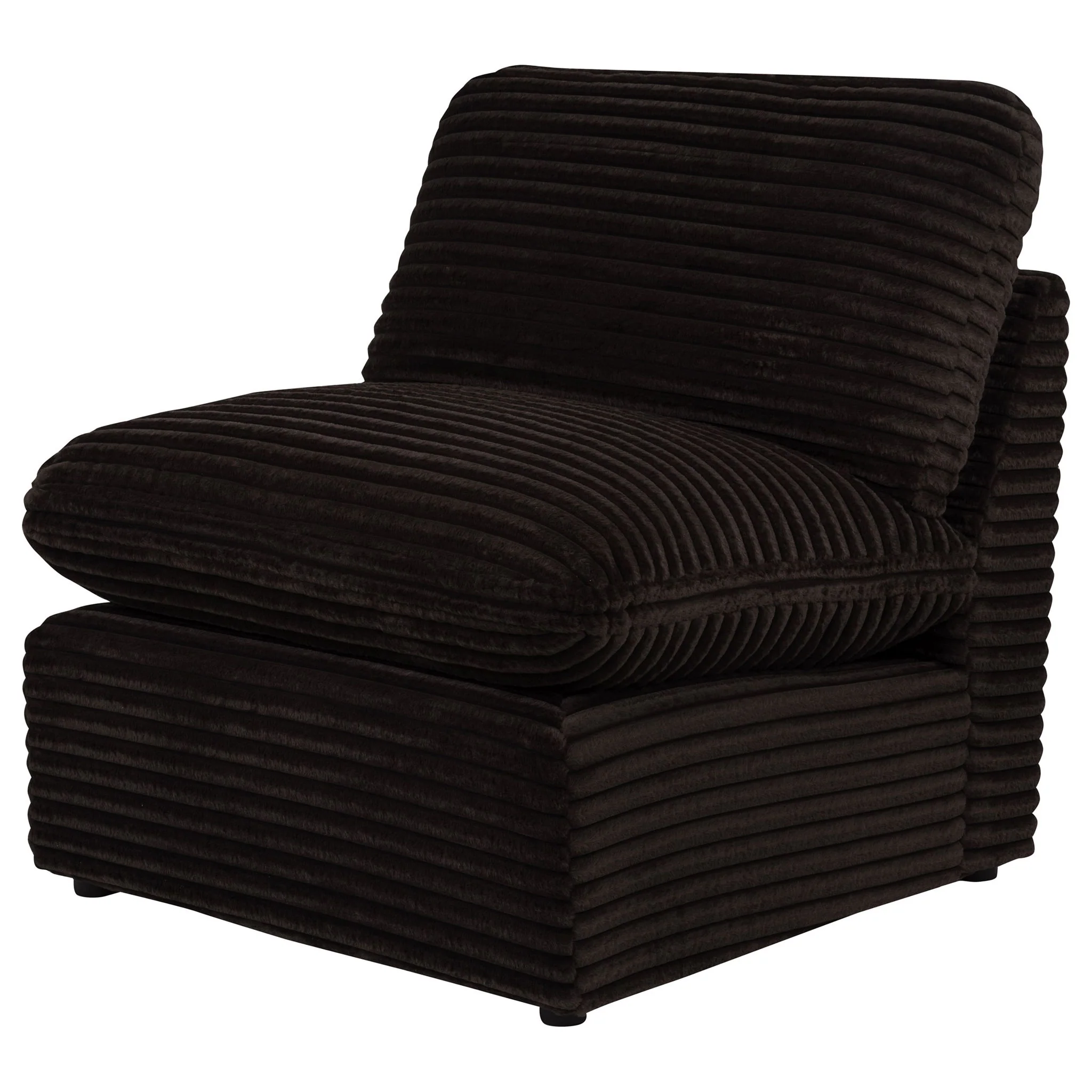 Collins Modular Armless Chair Chocolate Brown - Image 3