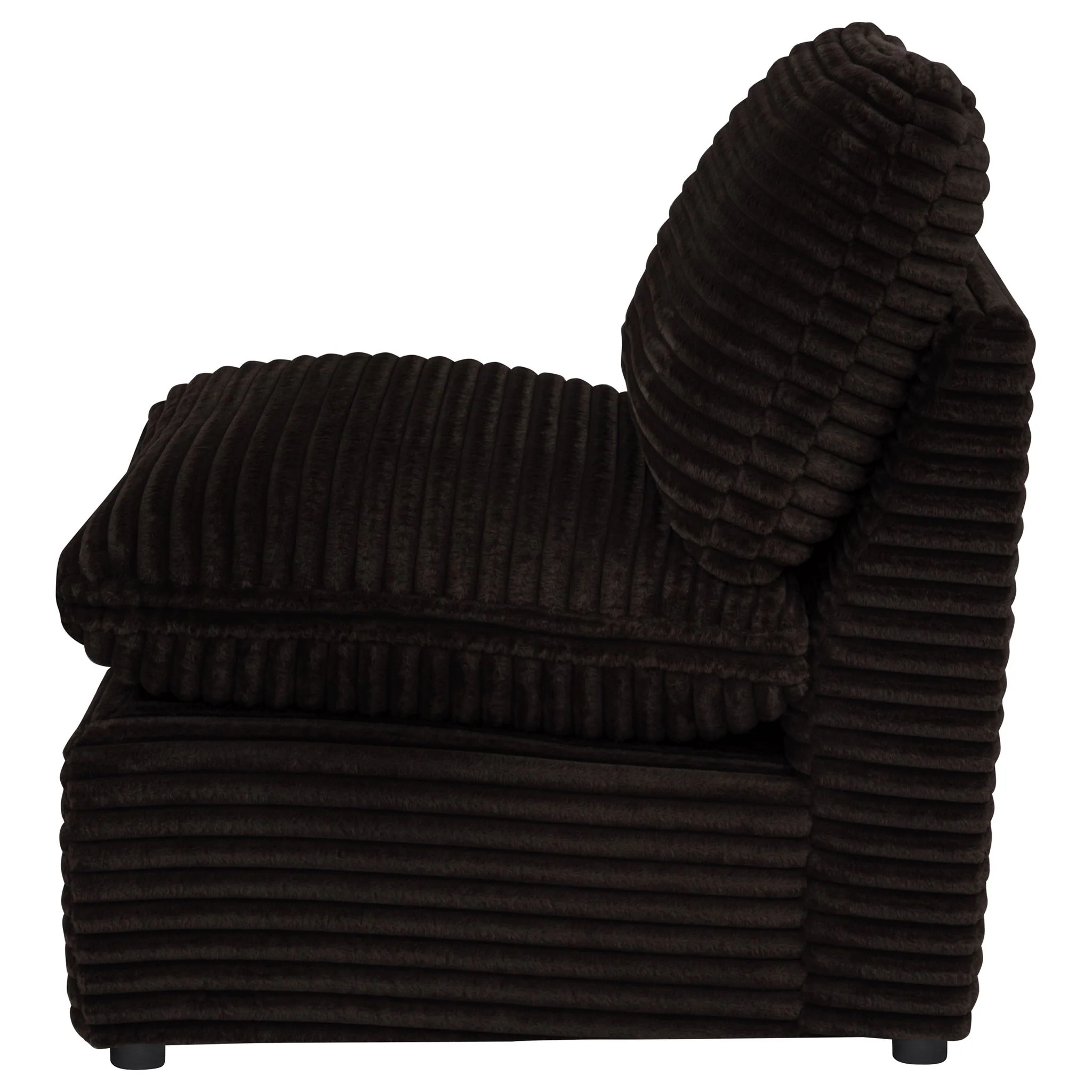 Collins Modular Armless Chair Chocolate Brown - Image 4