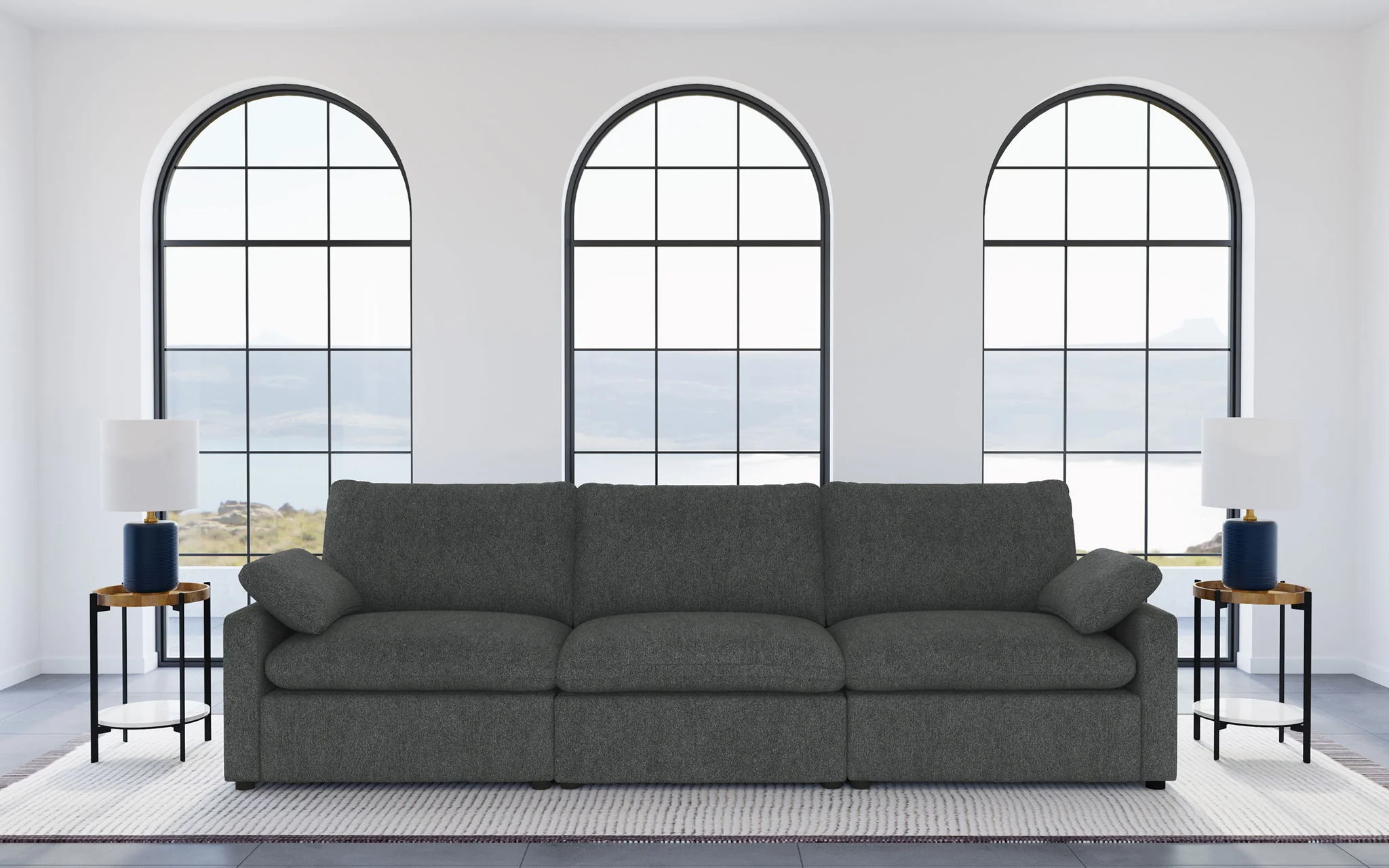 Collins Modular Power Sofa Dark Grey - Image 2