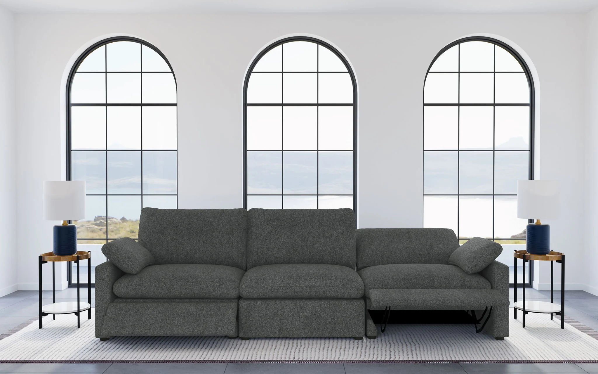 Collins Modular Power Sofa Dark Grey - Image 3