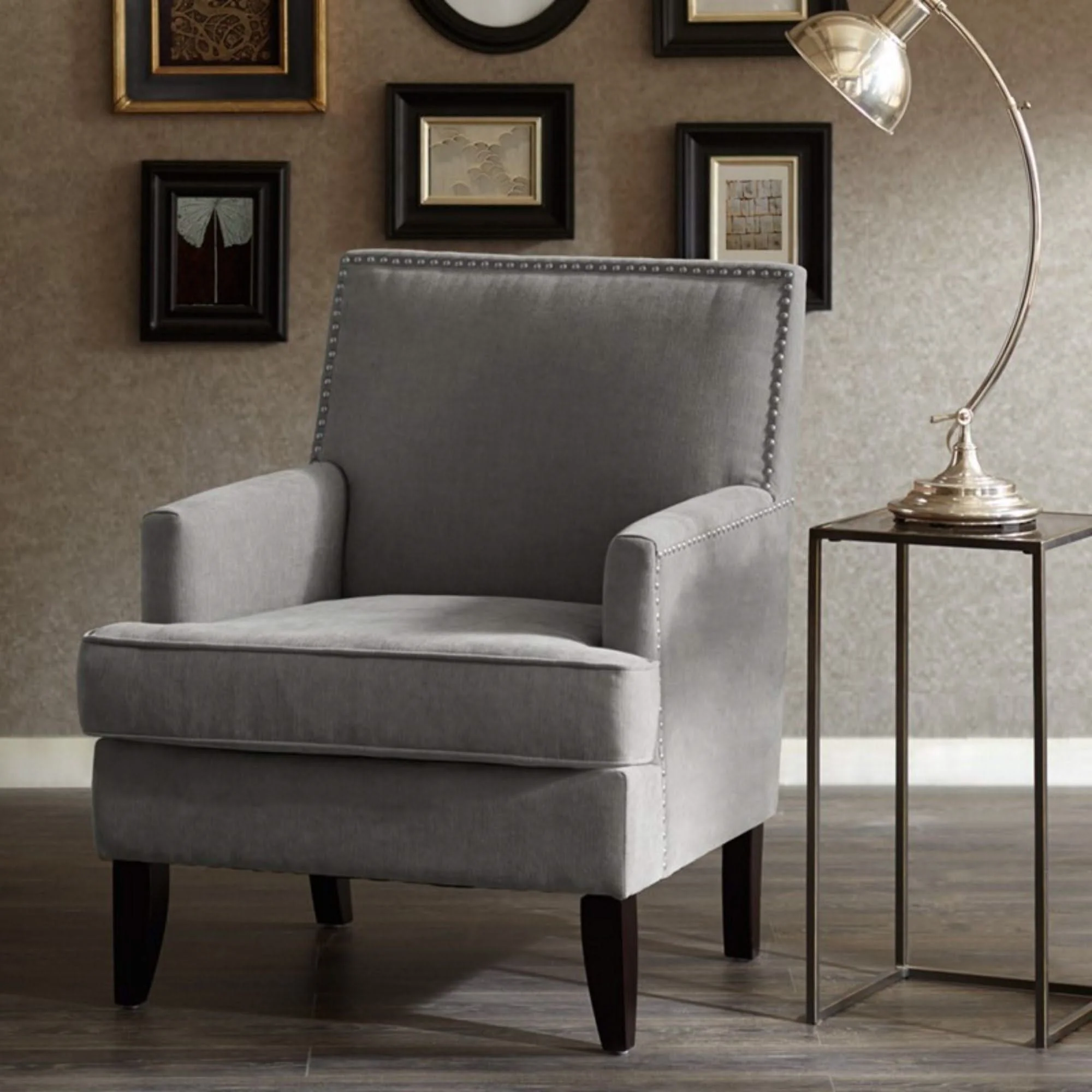 Colton - Track Arm Club Chair With Nailhead Trim - Image 3