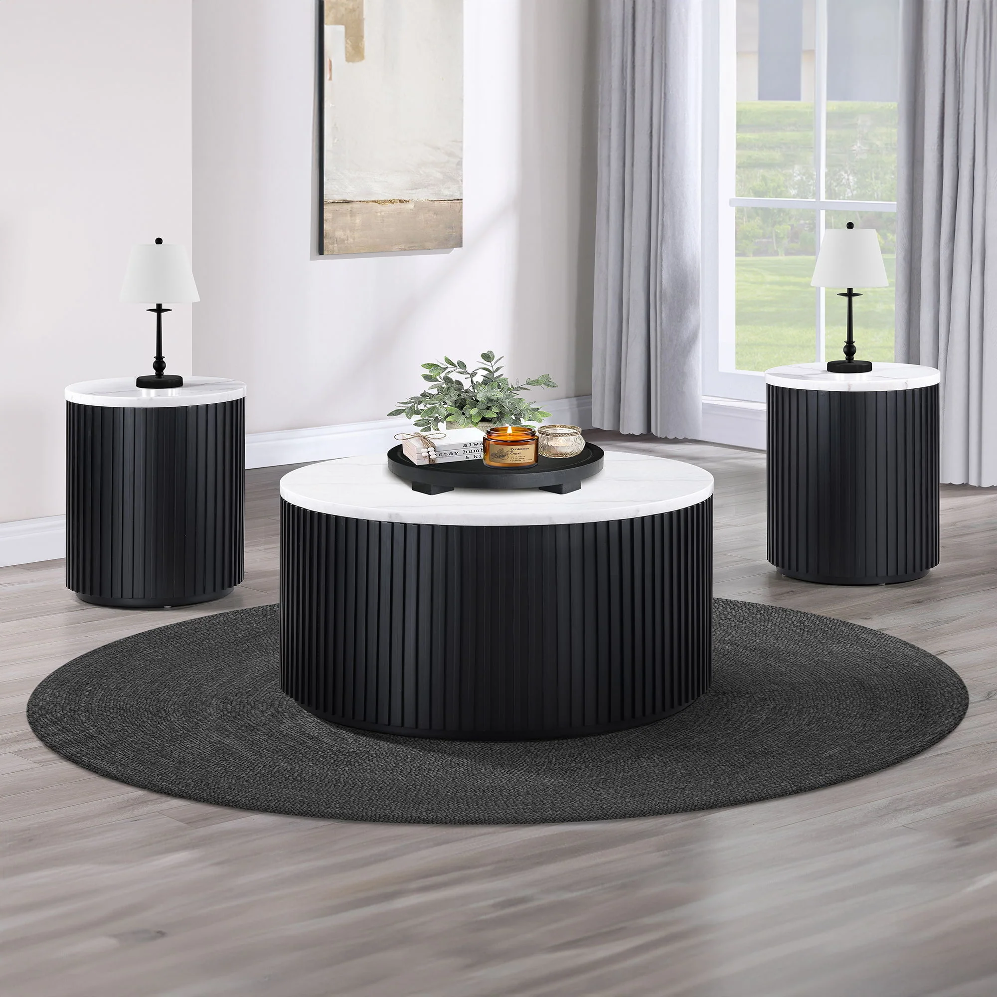 Colvin - 3 Piece Set With Marble Top - Image 3