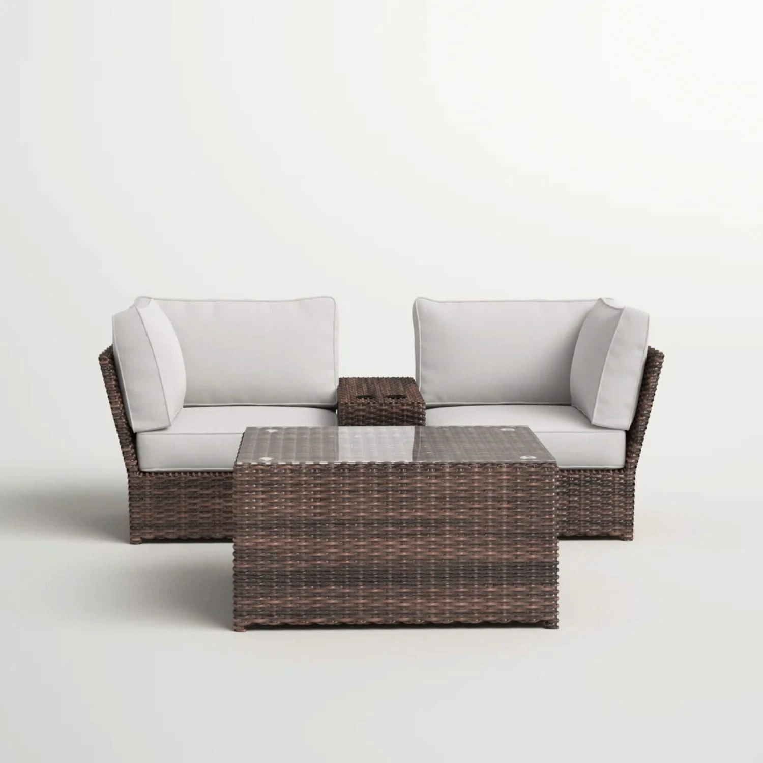 Comfortable Modern Patio Rattan Sectional Set With Cushions - Image 6