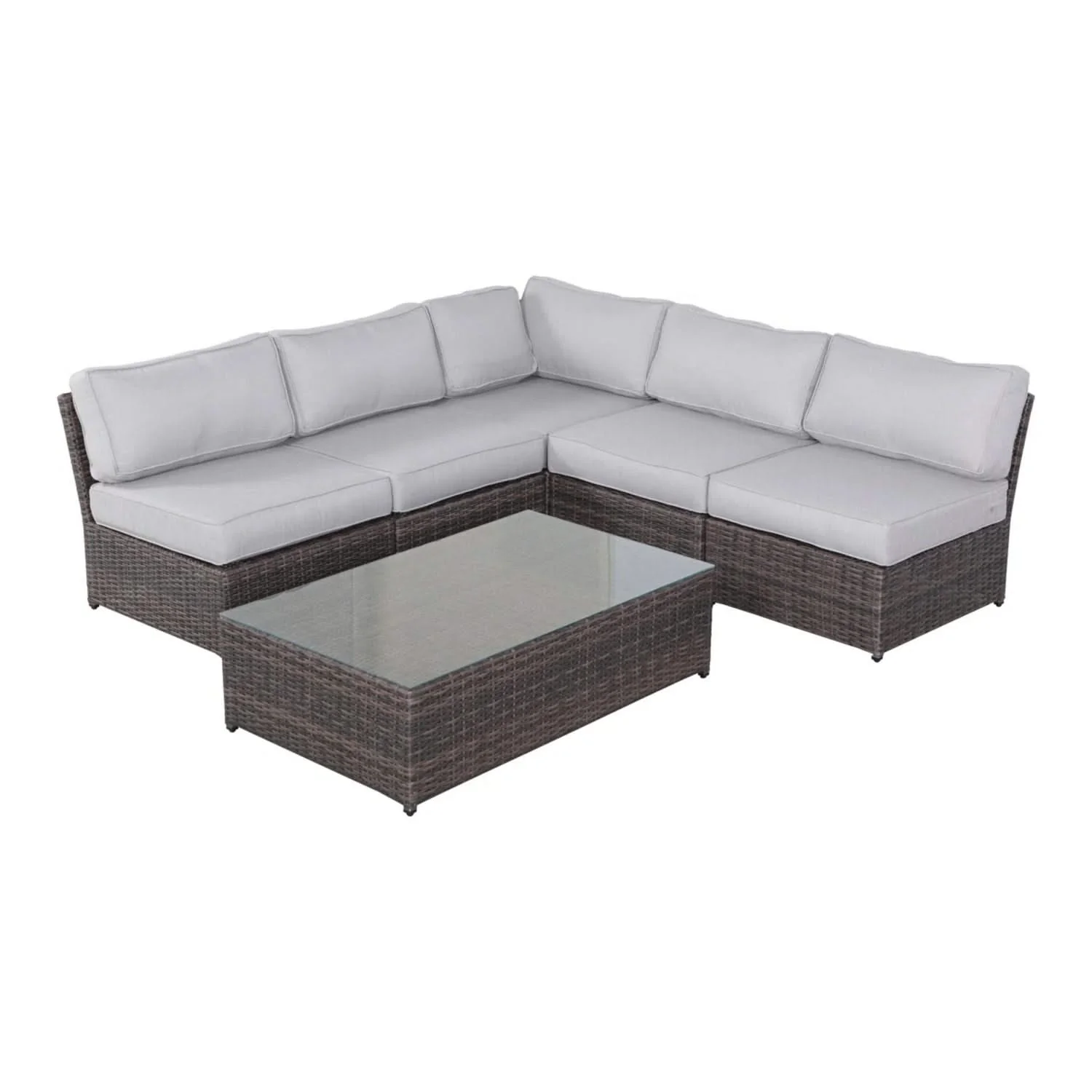Comfortable Modern Patio Rattan Sectional Set With Cushions - Image 61
