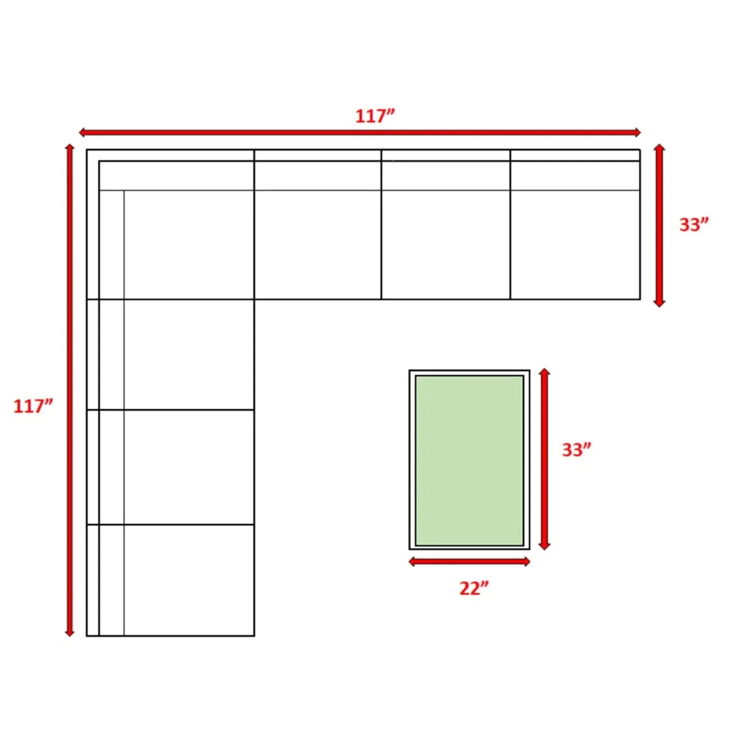 Comfortable Modern Patio Rattan Sectional Set With Cushions - Image 71