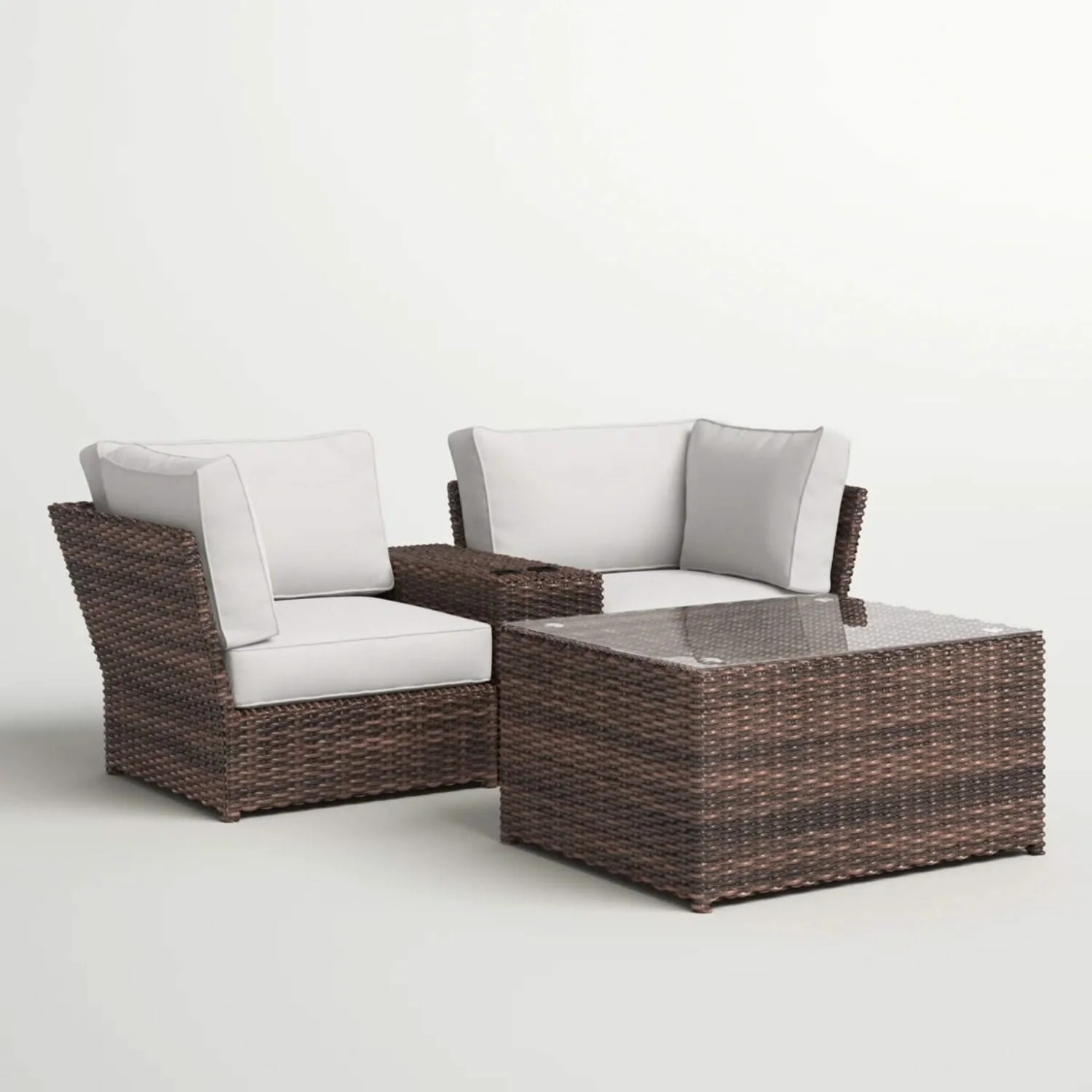 Comfortable Modern Patio Rattan Sectional Set With Cushions - Image 80
